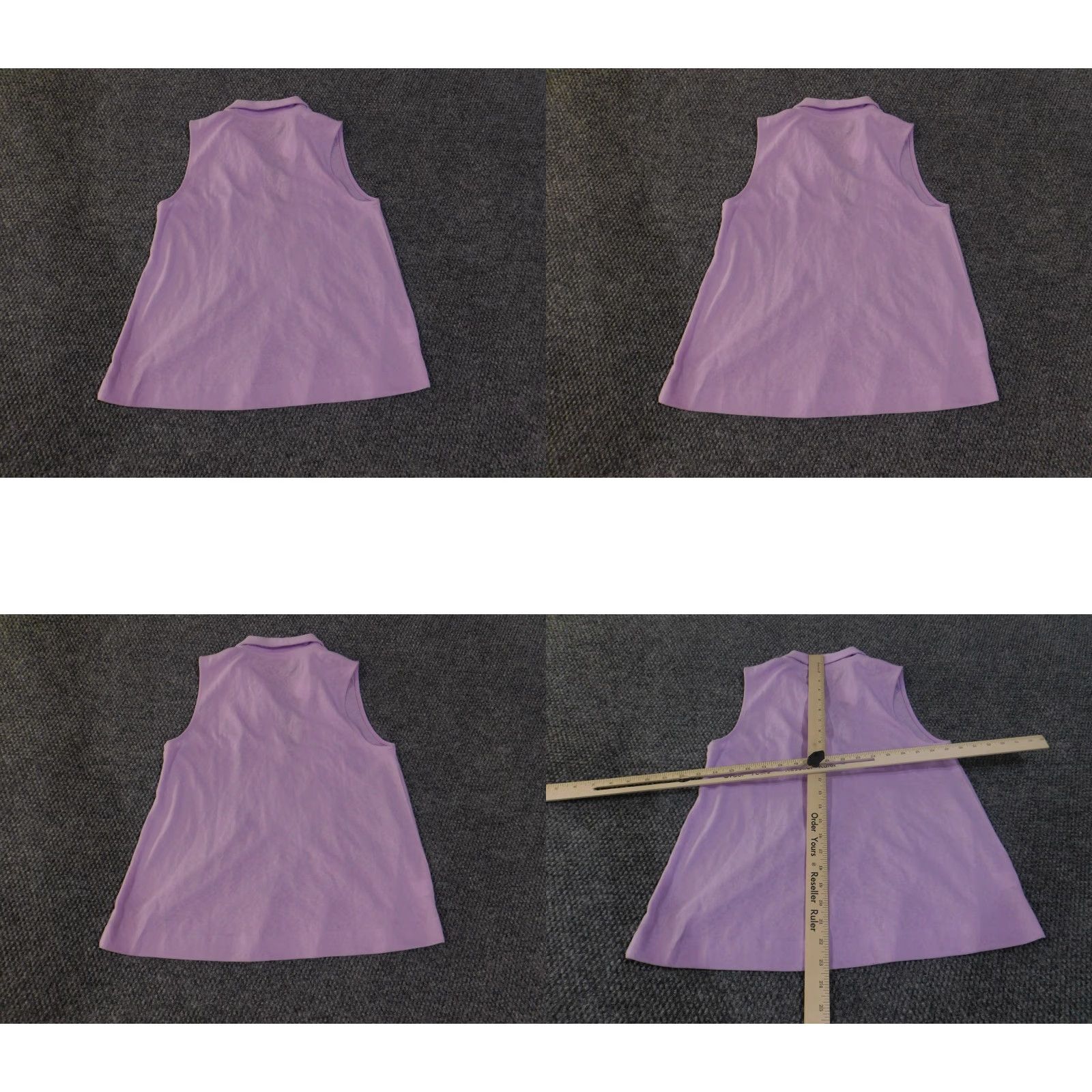 Loft LOFT Sleeveless Collared Top Womens XS Purple Pleated Front Blouse Spring Tank Size XS / US 0-2 / IT 36-38 - 9 Thumbnail