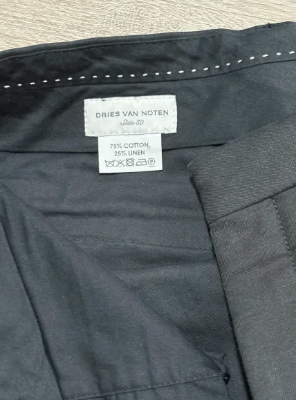 Dries Van Noten Dries Van Noten Black Trousers Size US 31 - 5 Thumbnail