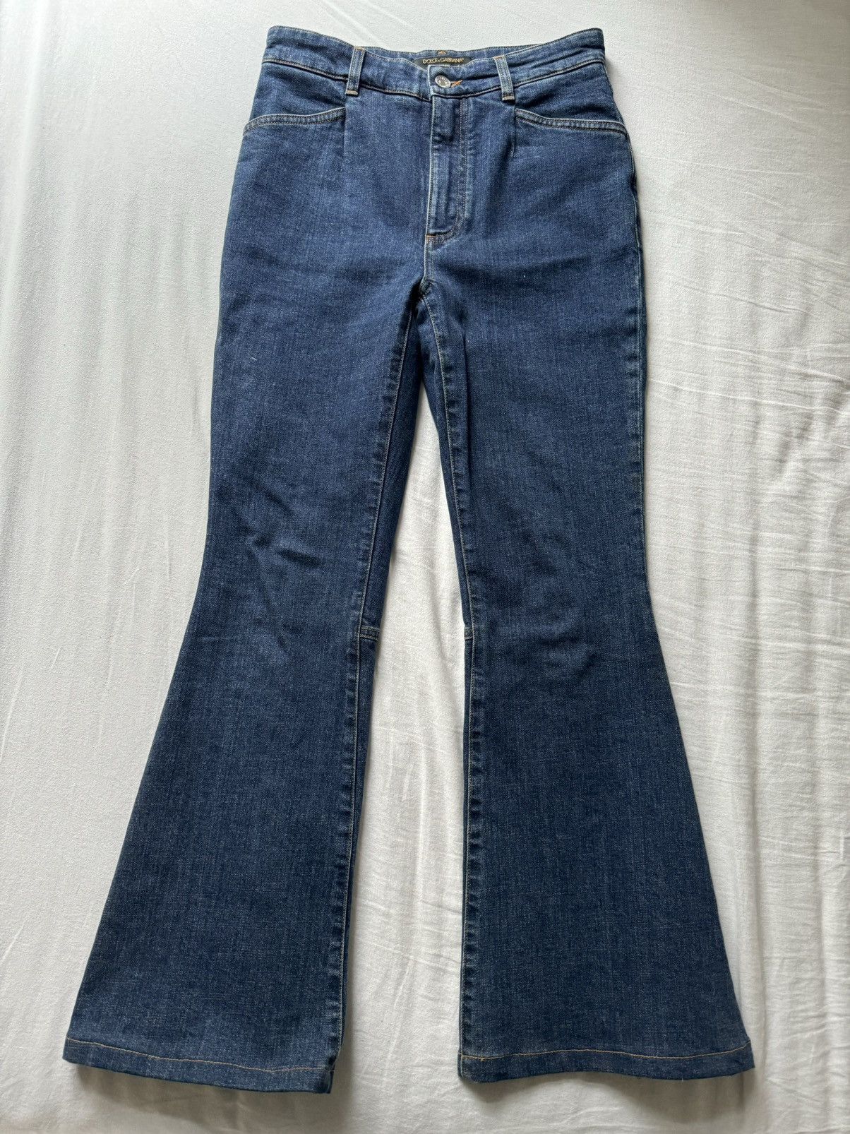 Dolce & Gabbana × Vintage dark blue flared jeans Size 42" / US 20 - 2 Thumbnail