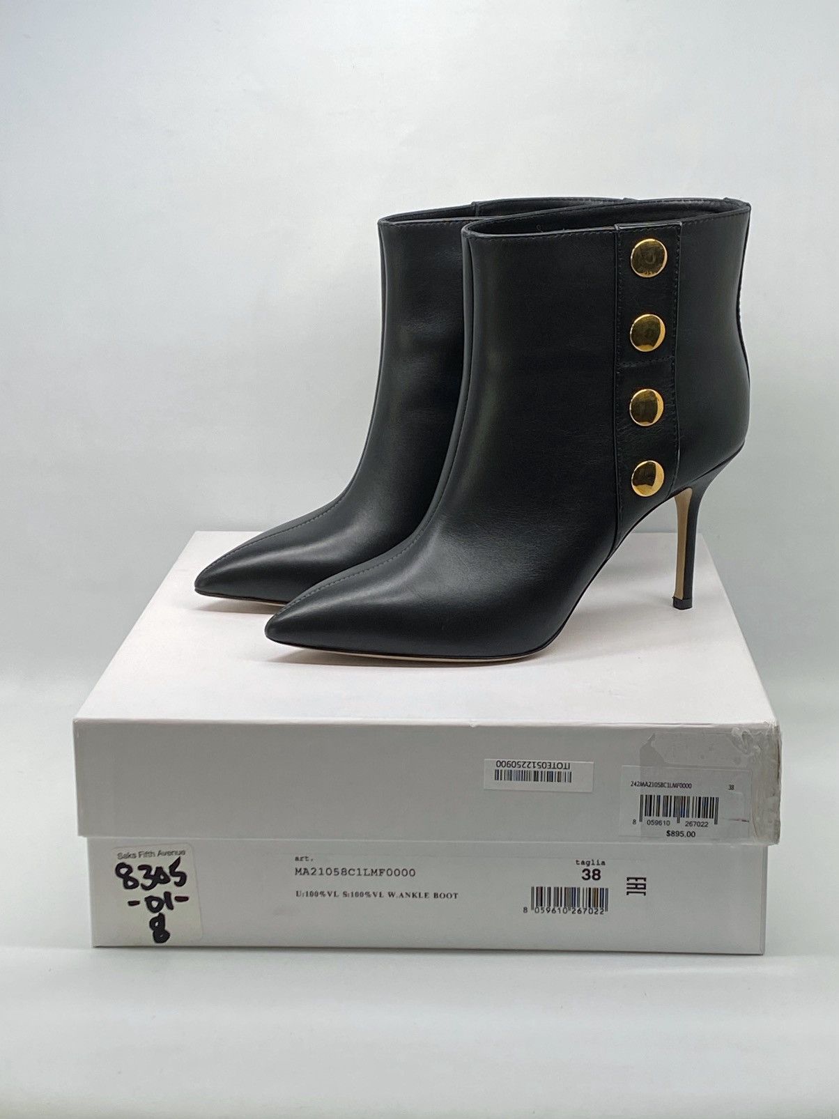 Moschino Moschino 80MM Snap-Button Leather Ankle Boots size 38 Size US 8 / IT 38 - 11 Thumbnail