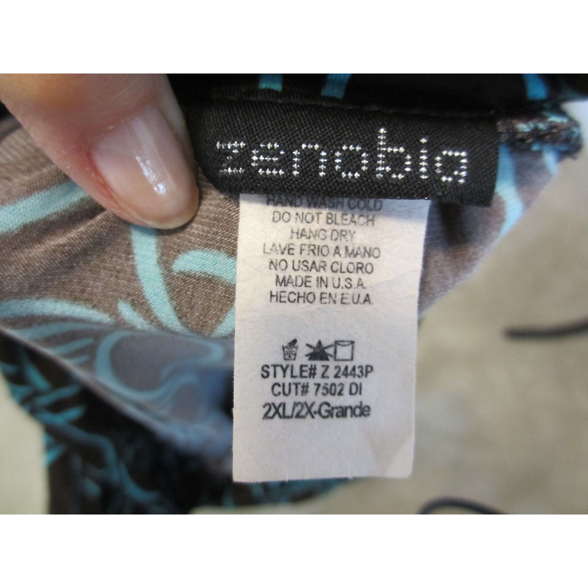 Other ZENOBIA BLUE AND BROWN SLEEVELESS2X DRESS WITH TIE AT BACK S Size XXL / US 16-18 / IT 52-54 - 5 Thumbnail