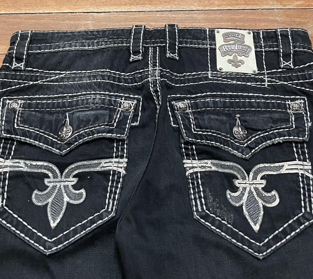 Rock Revival Rare Design Vintage Brand Rock Revival Baggy Jeans 1990s Size US 36 / EU 52 - 4 Thumbnail