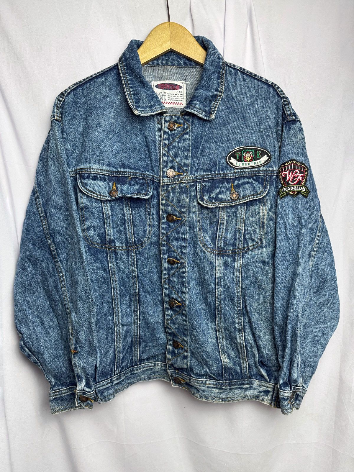 Hysteric Glamour × Japanese Brand × Vintage Vintage Denim Jacket Patch Teddyclub Size US L / EU 52-54 / 3 - 1 Thumbnail