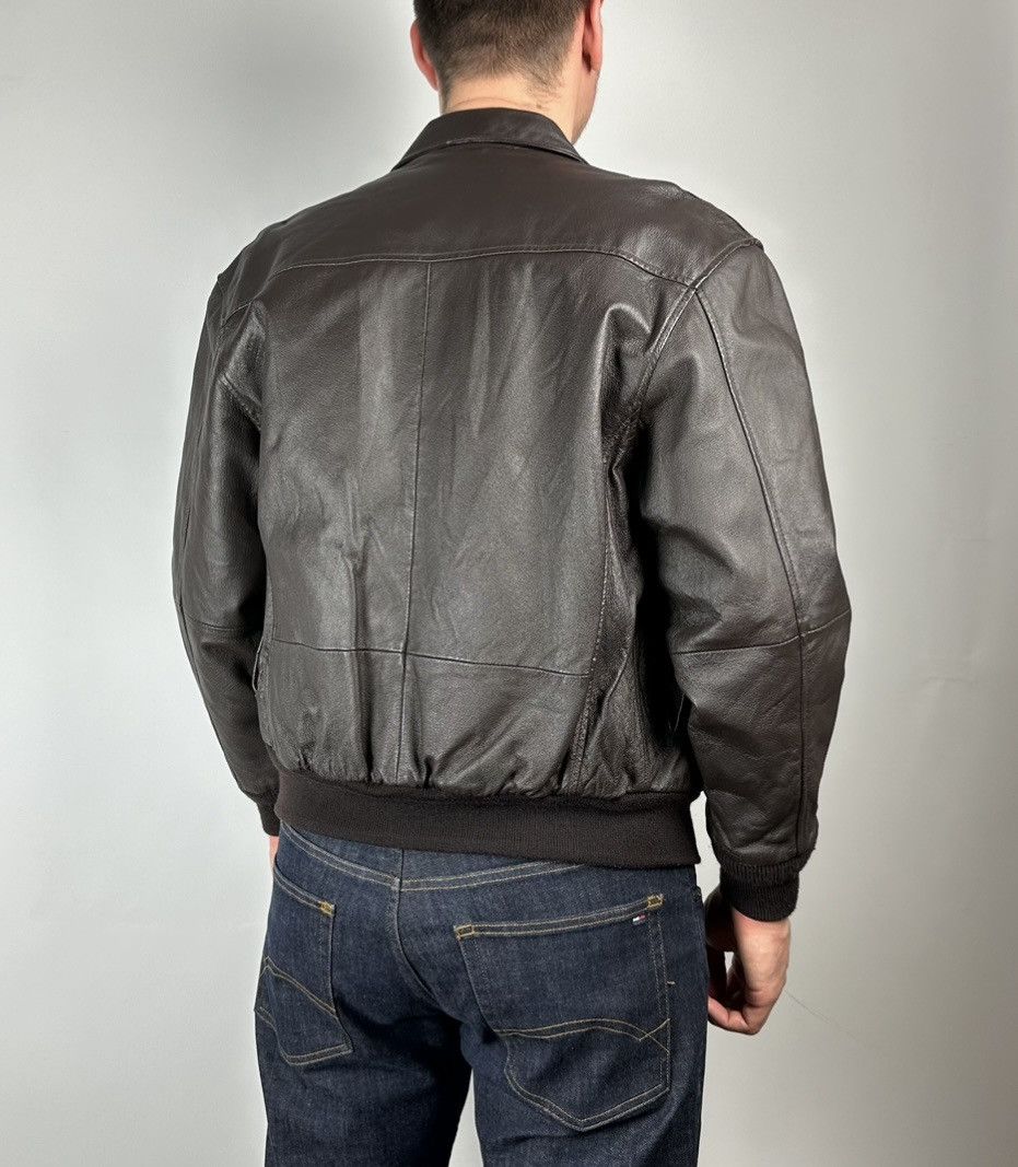 Vintage Airborne Vintage Leather Flight Bomber Jacket Size S Size US S / EU 44-46 / 1 - 3 Thumbnail
