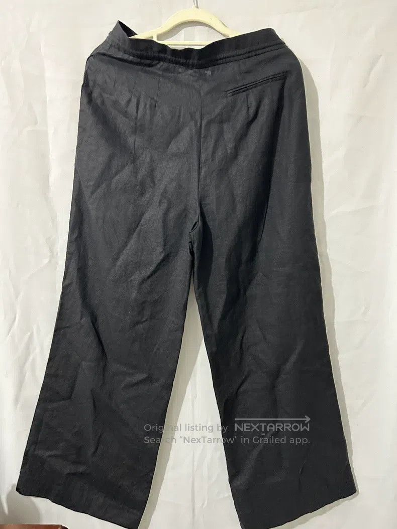 The Row The Row Black linen wide-leg pants Size 37" - 4 Thumbnail