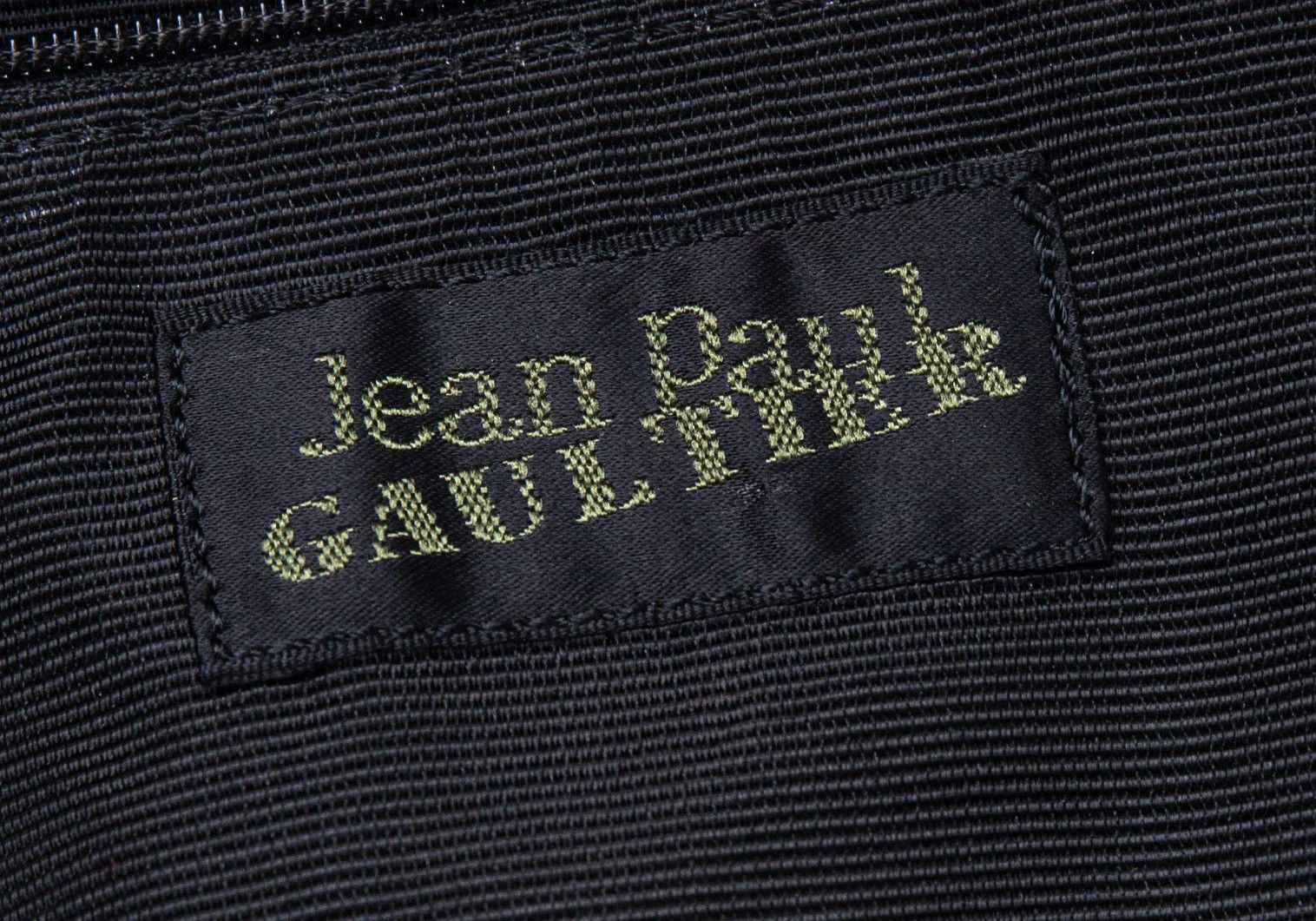 Jean Paul Gaultier Typography Embossed Tote Bag in Black/Bronze Size ONE SIZE - 16 Thumbnail