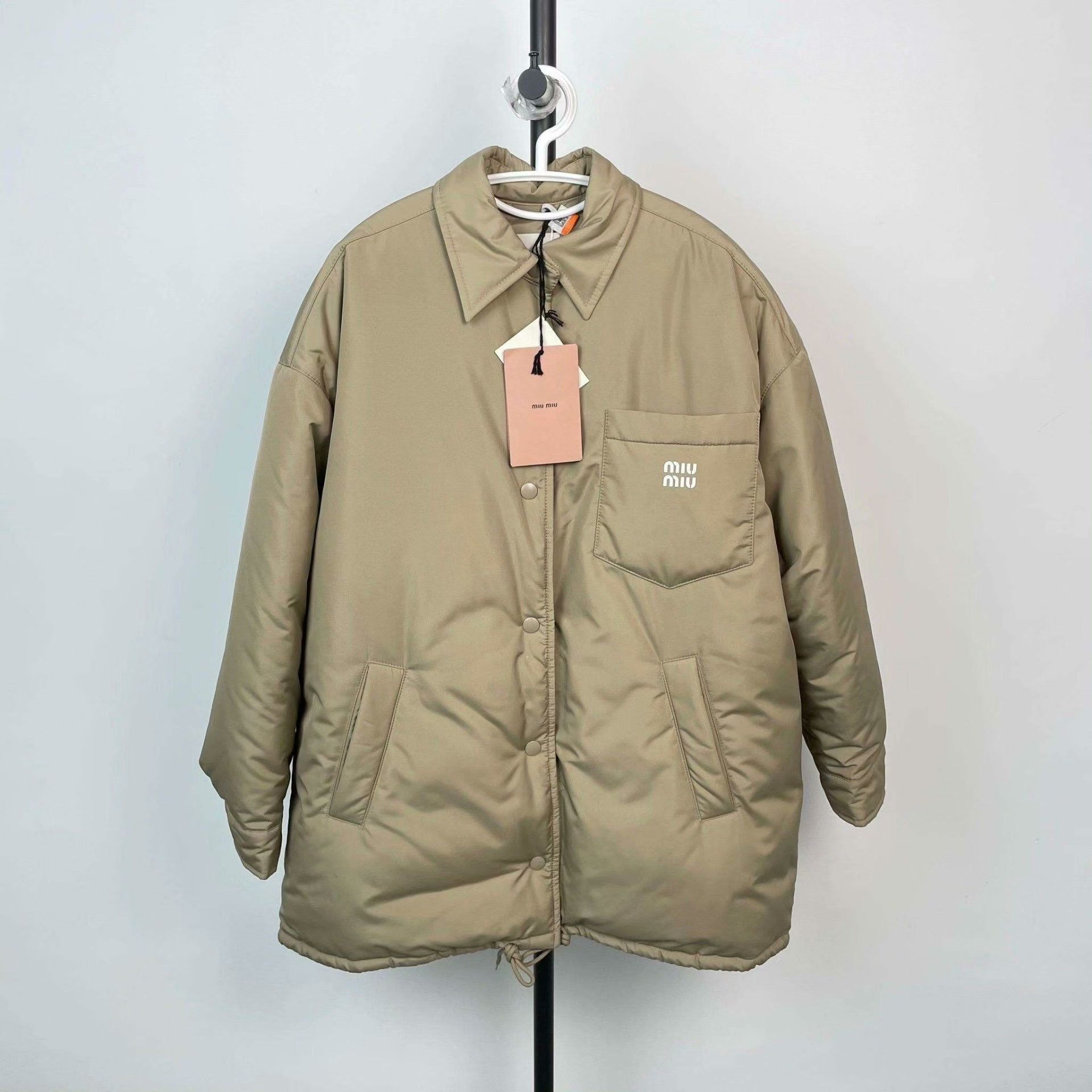 Miu Miu Miu Miu Down Beige Down Jacket 36 Women Size S / US 4 / IT 40 - 1 Thumbnail