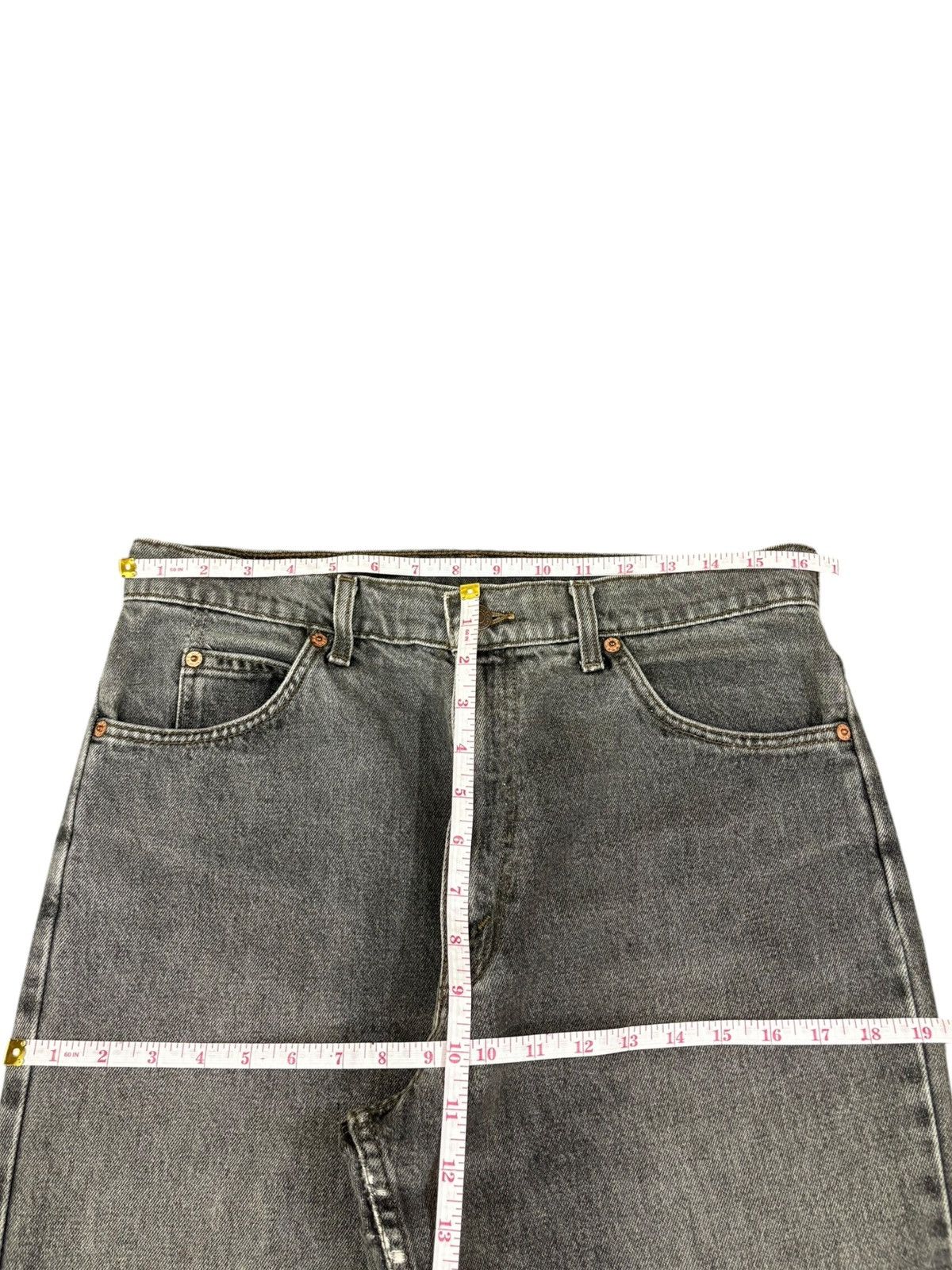 Levi's Vintage 90s Levis 310 Orange Tab Charcoal Wash Distress Jean Size US 34 / EU 50 - 12 Thumbnail