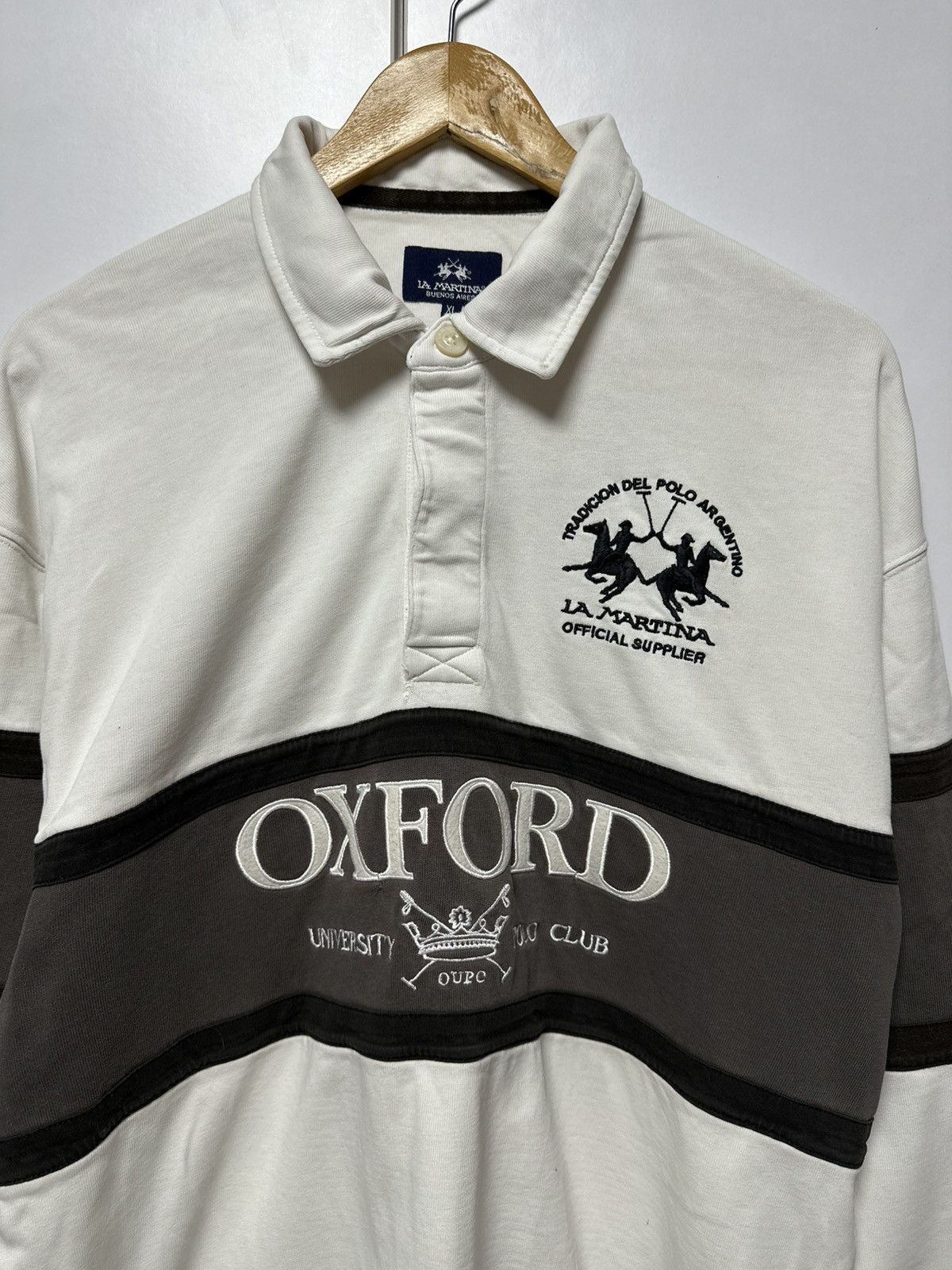 La Martina La Martina Oxford Luxury Rugby Polo Long Sleeve Vintage RARE Size US XL / EU 56 / 4 - 2 Thumbnail