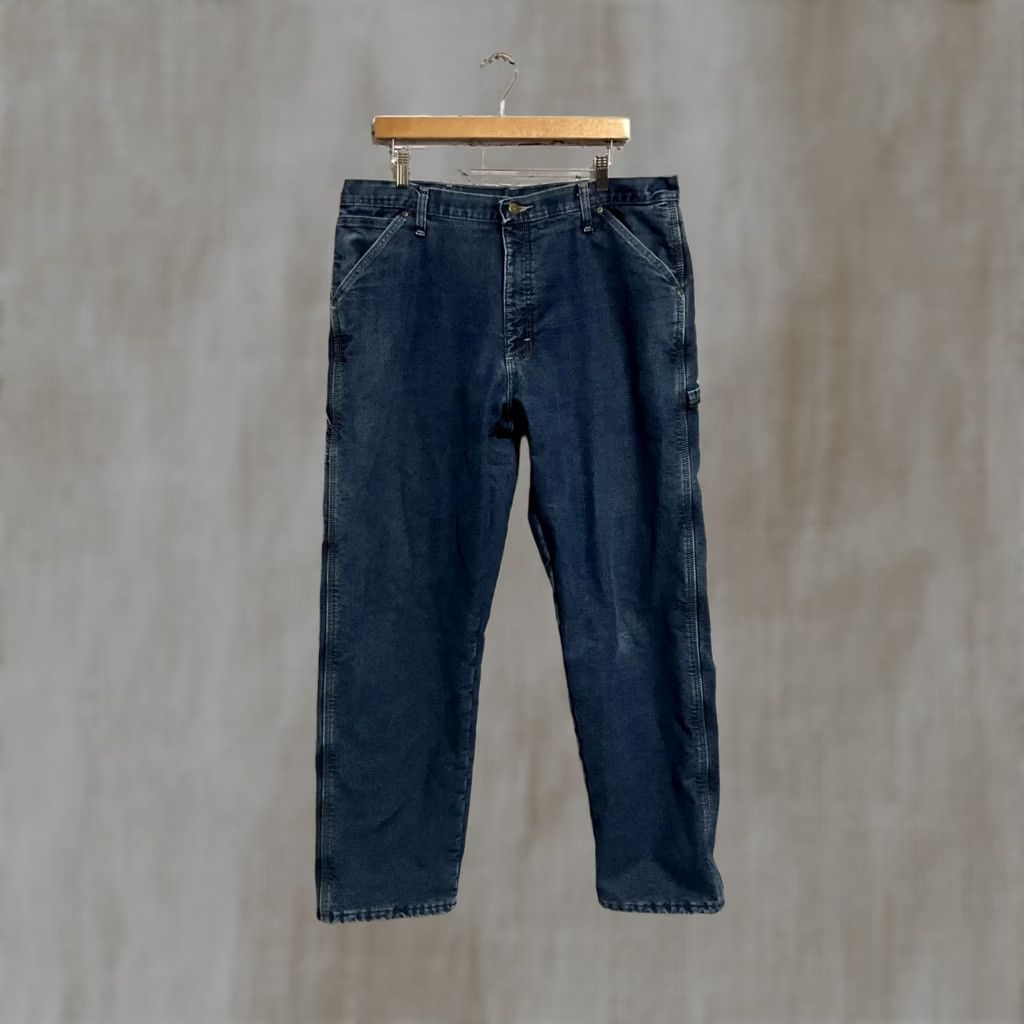 Wrangler Wrangler Jeans Denim Men 36x34 Button Waist 36 Inseam 34 Cotton Blend Regular Dark Blue Casual Vintage: No Size US 36 / EU 52 - 1 Thumbnail