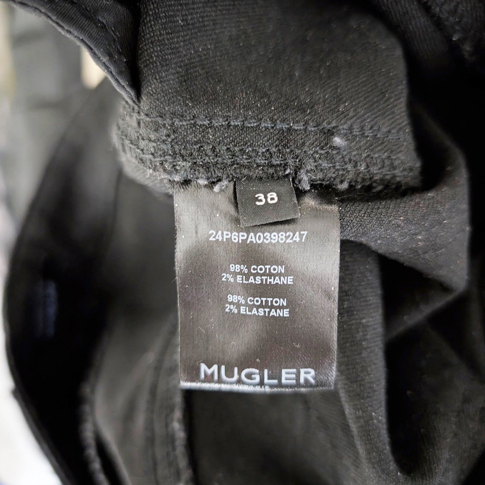 Mugler Mugler Women's Flare Leg Mid Rise Cotton Size 27" / US 4 / IT 40 - 4 Thumbnail