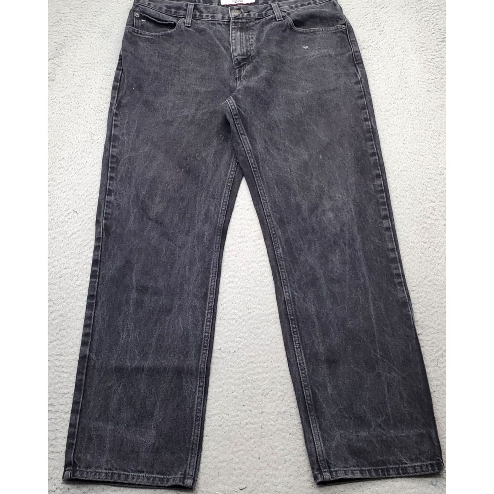 Tommy Hilfiger Tommy Hilfiger Jeans Mens 34x30 Black Denim Droite Dark Wash Straight Leg Jeans Mens 34x30 Black Denim Straight Size US 34 / EU 50 - 2 Thumbnail