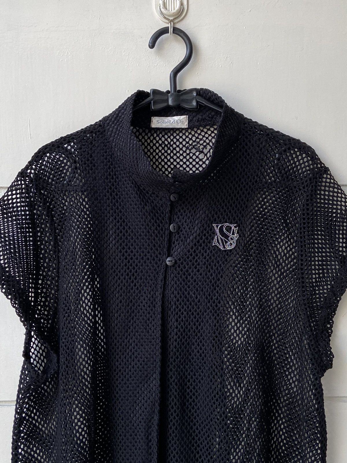 Designer × Japanese Brand SOLIEL D’OR Black Mesh T-shirt Size US M / EU 48-50 / 2 - 10 Thumbnail