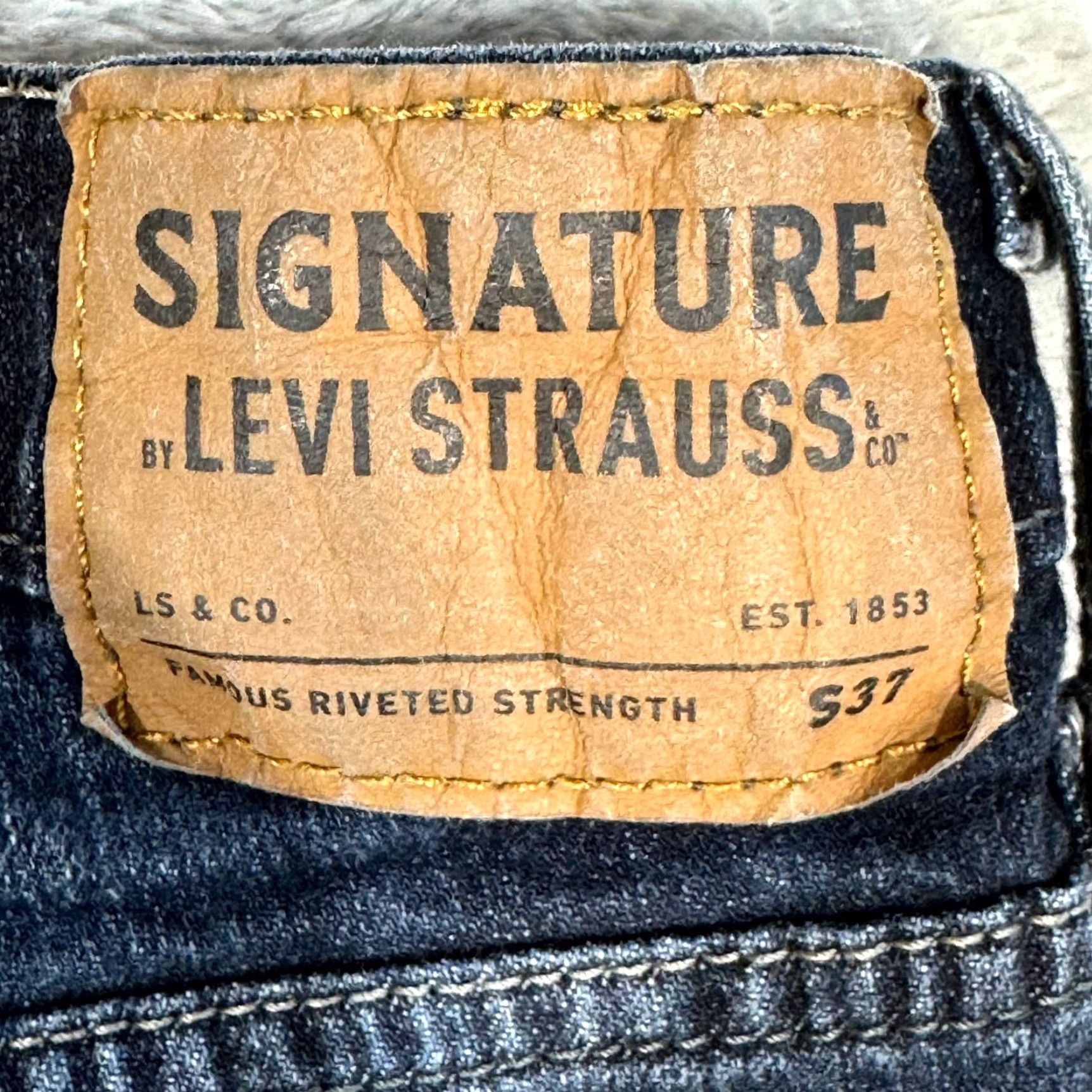 Levi's Levi's Jeans 36 X 30 Blue Denim Stretch Mid-Rise Slim Straight Button Zip Fly Mens Size US 36 / EU 52 - 3 Thumbnail