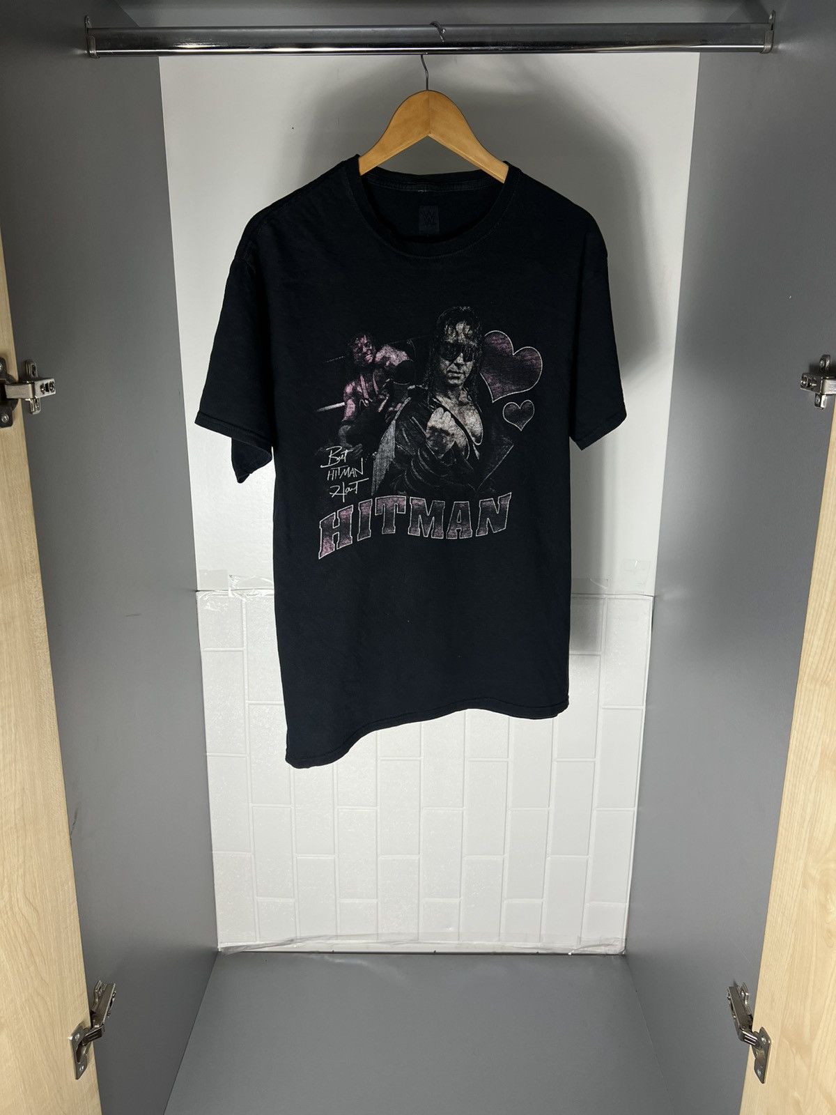 WWE VINTAGE BRET HART HITMAN WRESTLING WWF RETRO T-SHIRT Y2K 90s Size US L / EU 52-54 / 3 - 6 Thumbnail