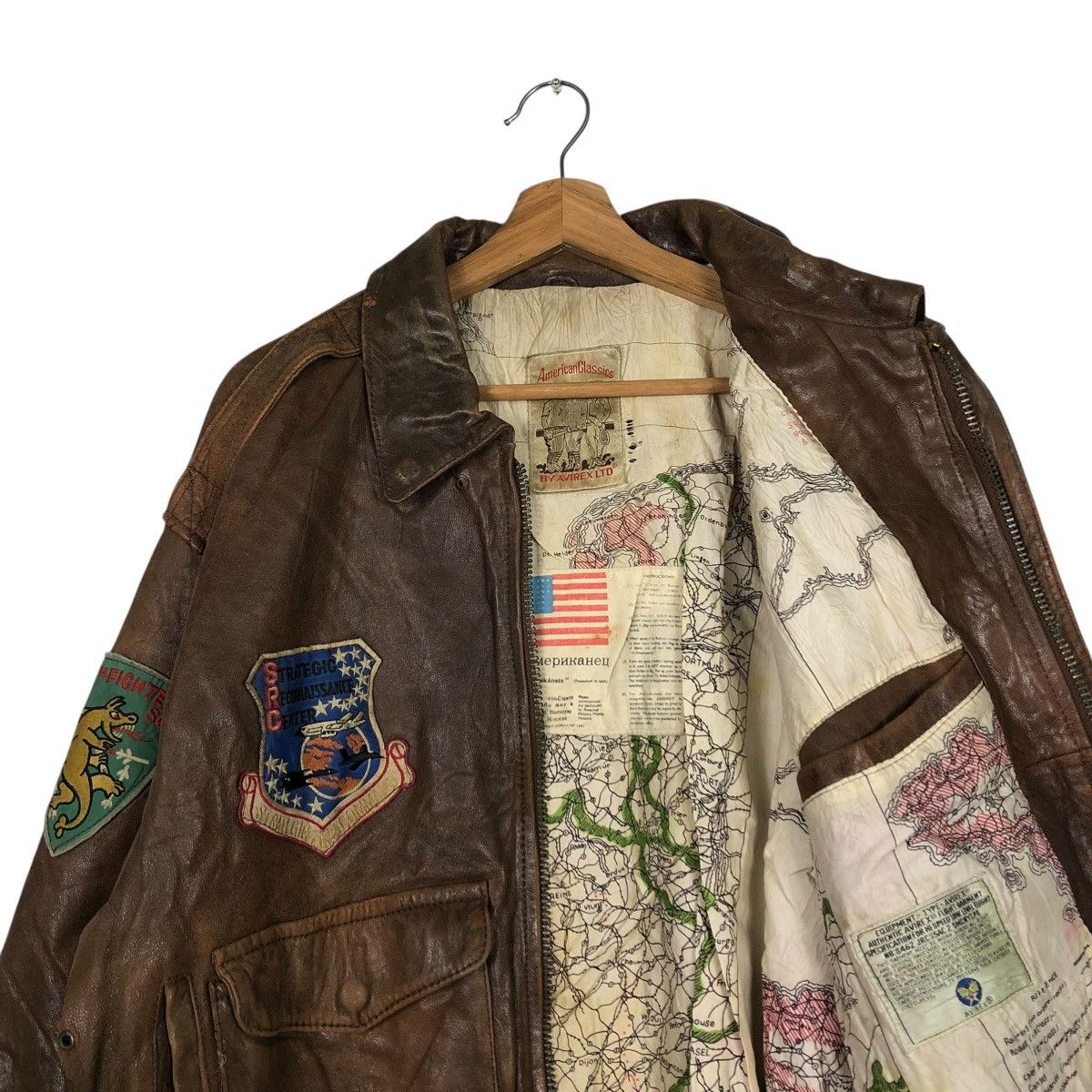 Avirex 🔥VINTAGE AVIREX GENUINE LEATHER JACKET AMERICAN CLASSIC USA Size US M / EU 48-50 / 2 - 14 Thumbnail
