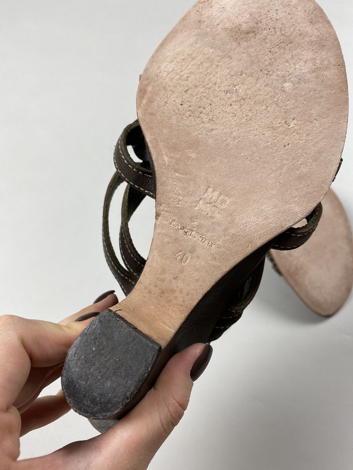 MoMA MOMA ladies avant-garde leather heeled sandals shoes size 40 Size US 10 / IT 40 - 12 Thumbnail