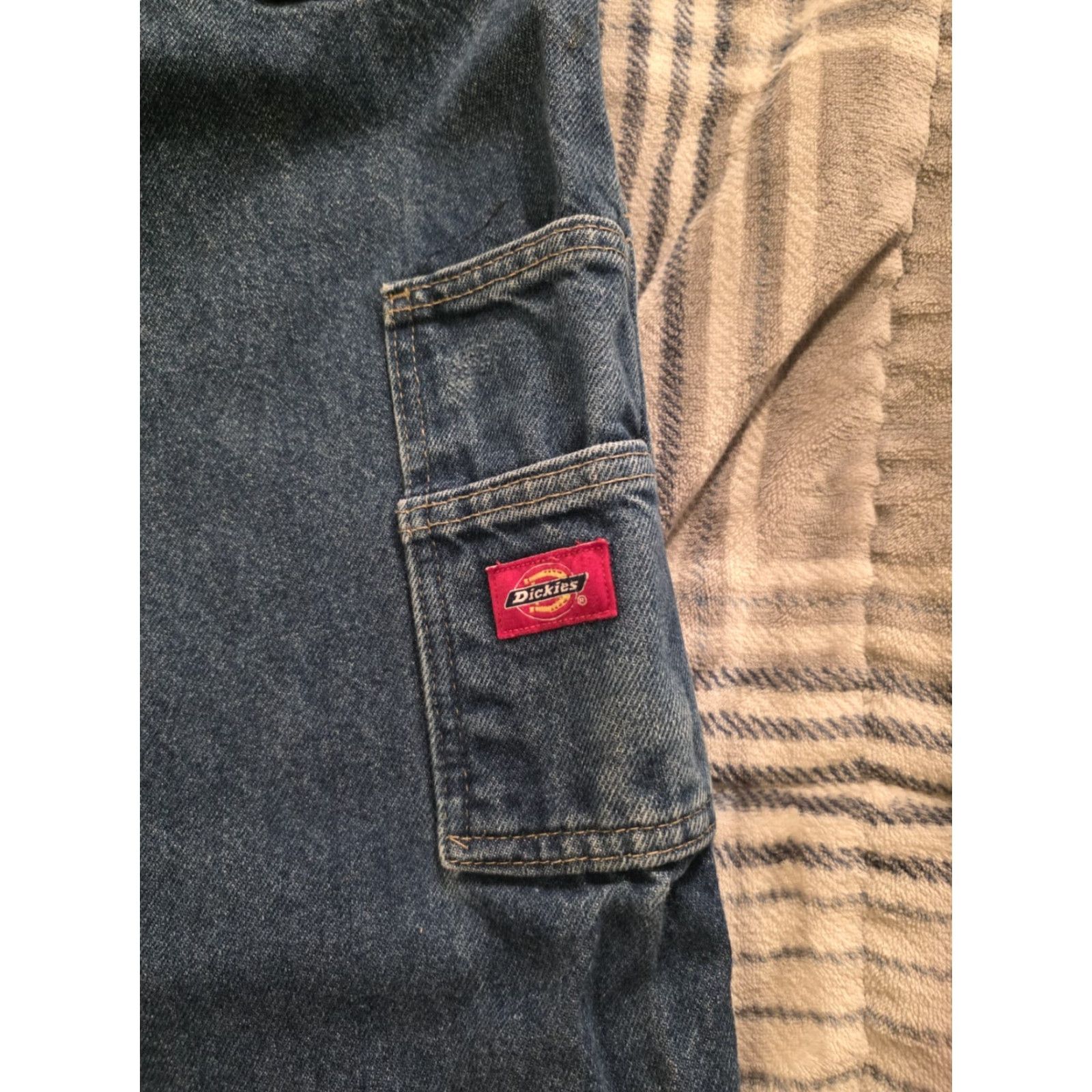 Dickies VINTAGE Dickies Double Knee Carpenter Denim Jeans Men 32x32 Blue Grunge Straight Relaxed Mid Rise 32in Inseam Size US 32 / EU 48 - 3 Thumbnail