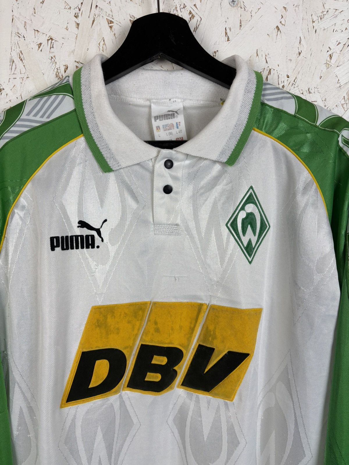 Puma 90s Puma Werder Bremen 1995/96 Home Kit Long Sleeve Jersey L Size US L / EU 52-54 / 3 - 2 Thumbnail