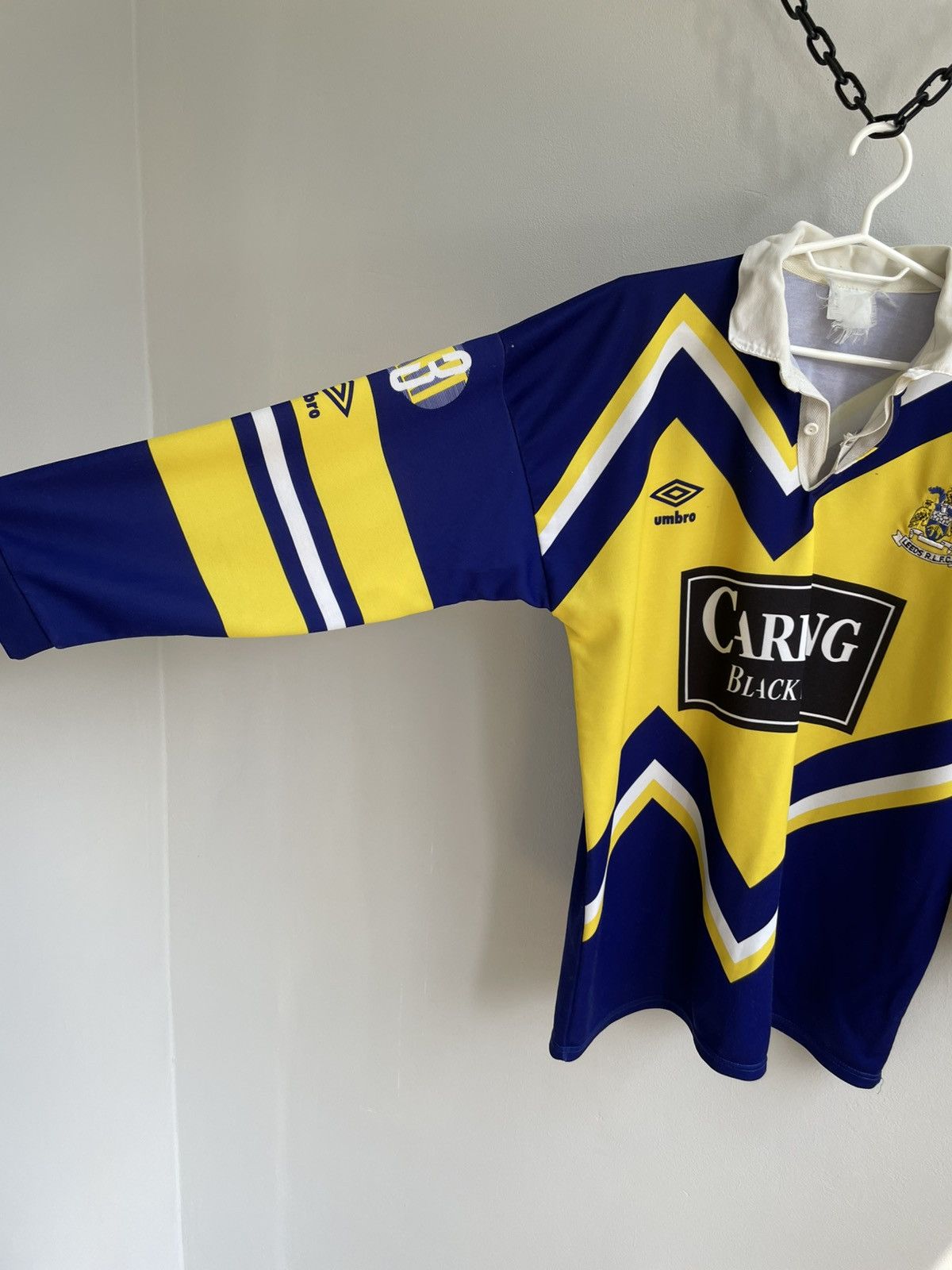 Vintage Leeds Rhinos RLFC 1990 1991 Umbro Rugby Jersey Shirt Size US M / EU 48-50 / 2 - 16 Thumbnail