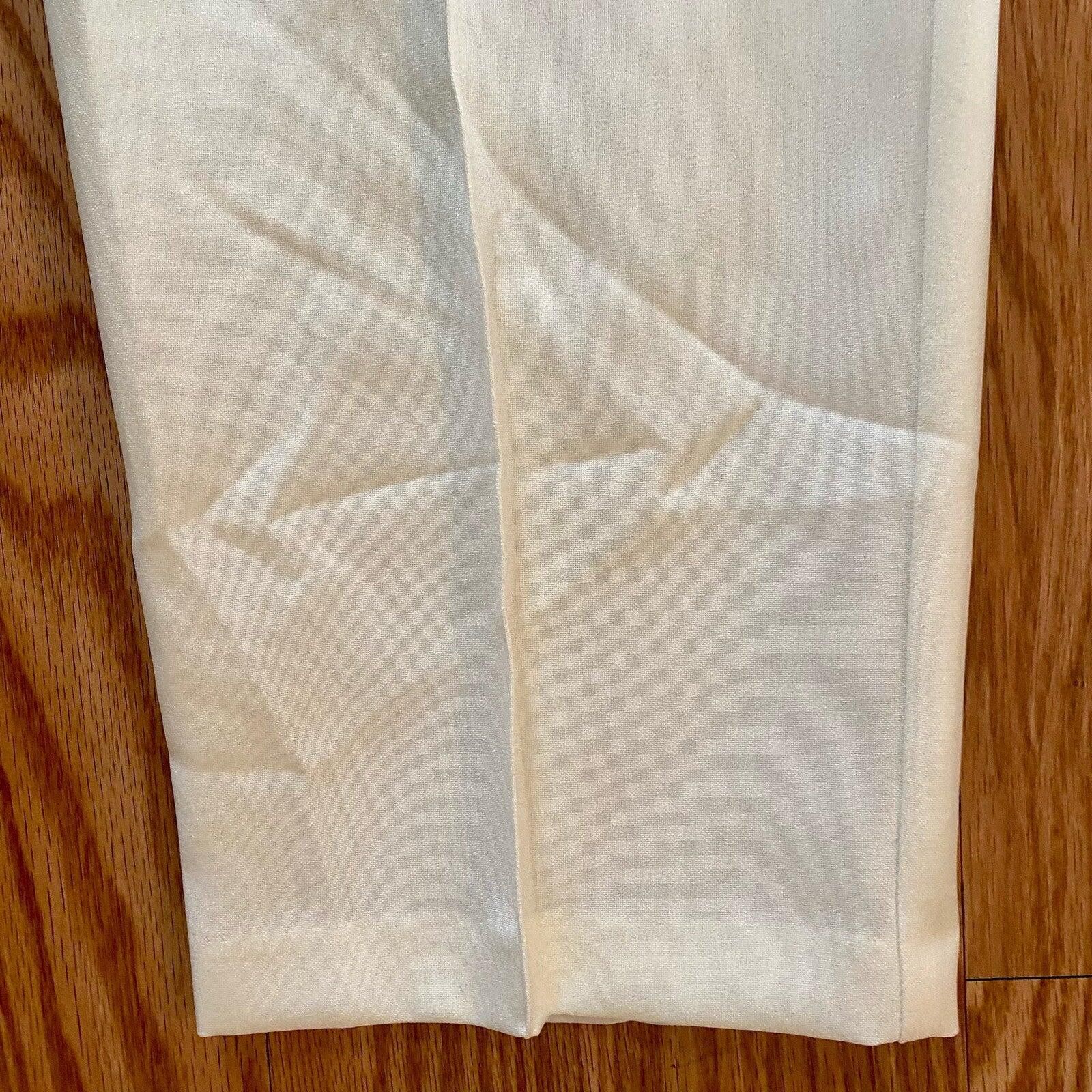 Other BFA Classics Ivory Cream Straight Leg Dress Pants Womens 10 Size 32" / US 10 / IT 46 - 7 Thumbnail