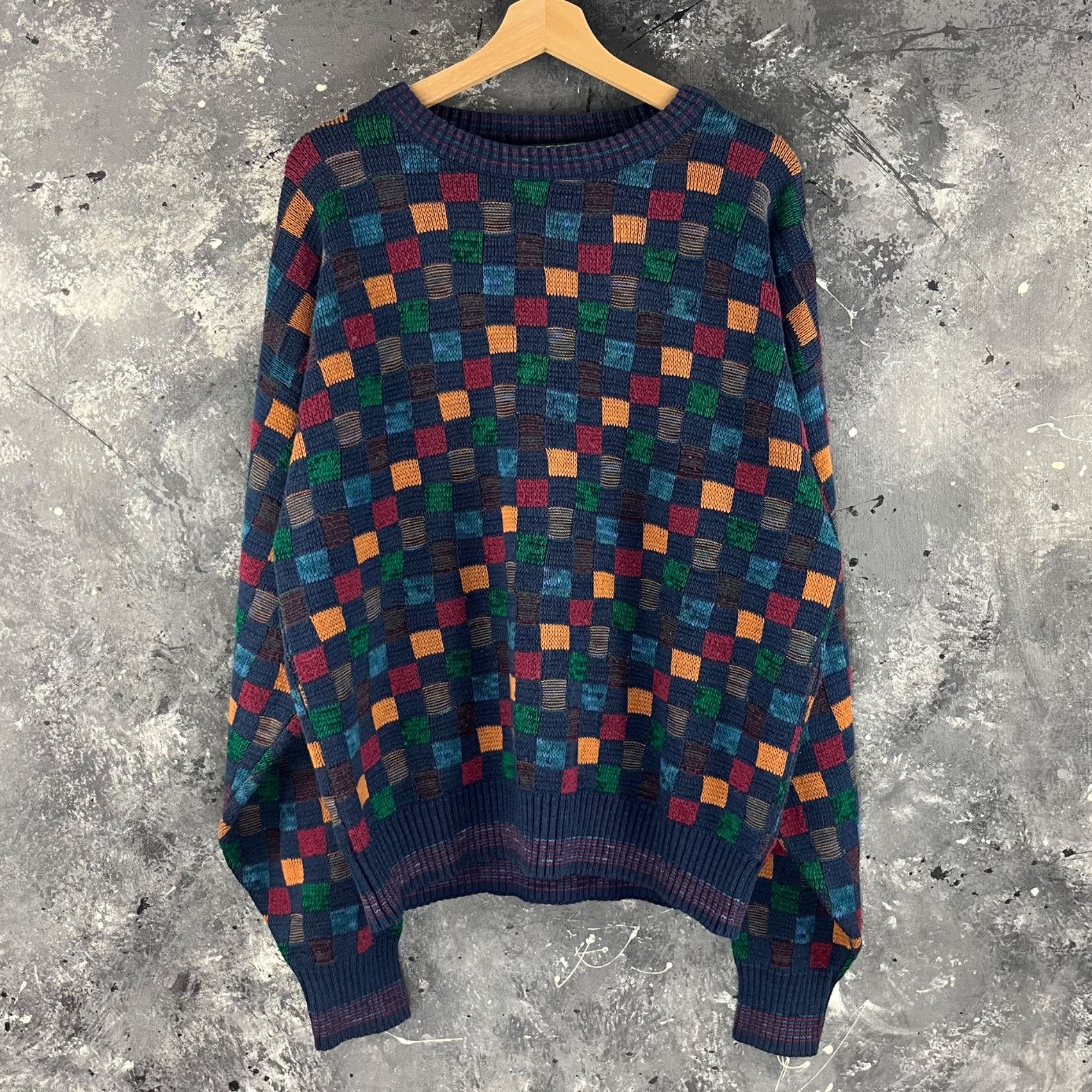 Vintage Vintage 90’s Geometric sweater Size US L / EU 52-54 / 3 - 1 Thumbnail