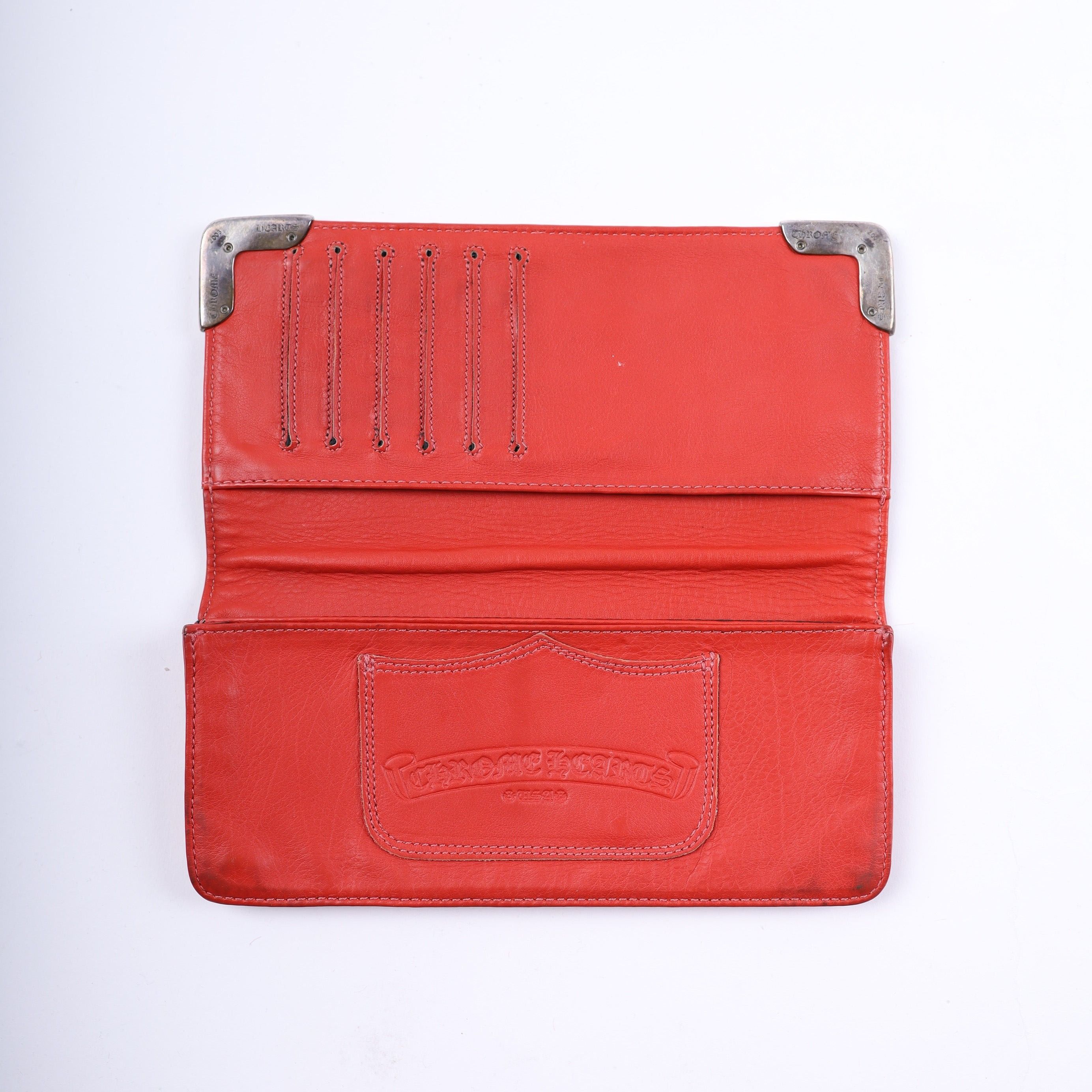 Chrome Hearts CHROME HEARTS LONG LEATHER WALLET RED Size ONE SIZE - 6 Thumbnail