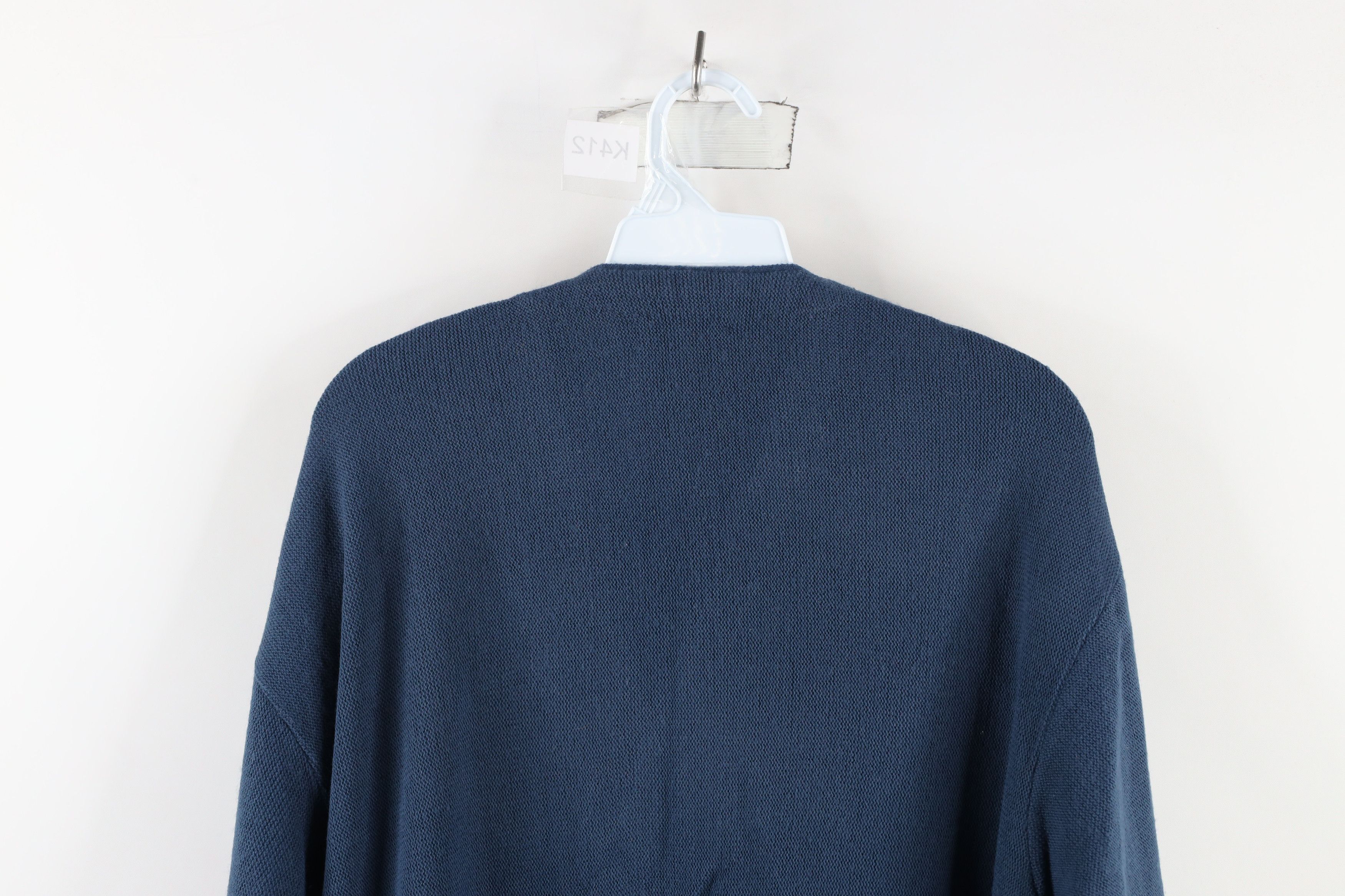 Vintage Vintage 70s Streetwear Blank Knit Cardigan Sweater Blue USA Size US M / EU 48-50 / 2 - 8 Thumbnail