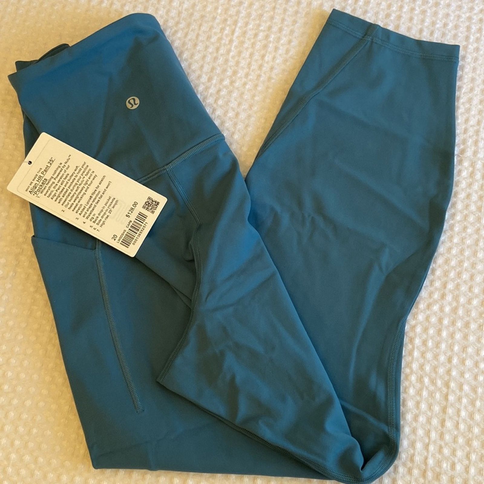 Lululemon NEW! $128 Align High Rise HR Pant 25” Pocket Capture Blue 20 Size 42" / US 20 - 10 Thumbnail
