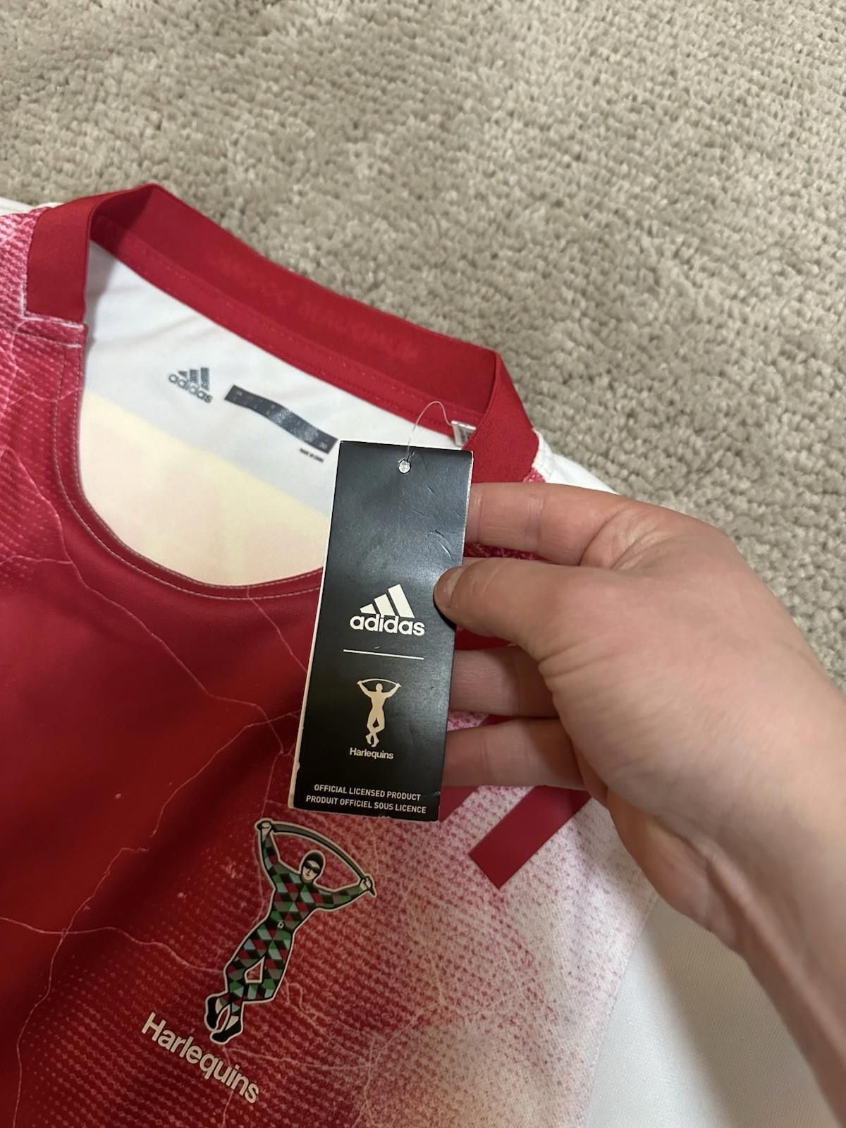 Adidas NWT HARLEQUINS 2020-21 HOME SHIRT ADIDAS GE0883 JERSEY RUGBY Size US XL / EU 56 / 4 - 5 Thumbnail