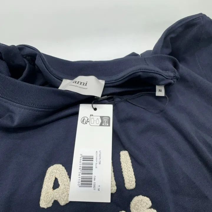 AMI AMI PARIS Casual Navy Logo T-Shirt -2507 Size US M / EU 48-50 / 2 - 4 Thumbnail