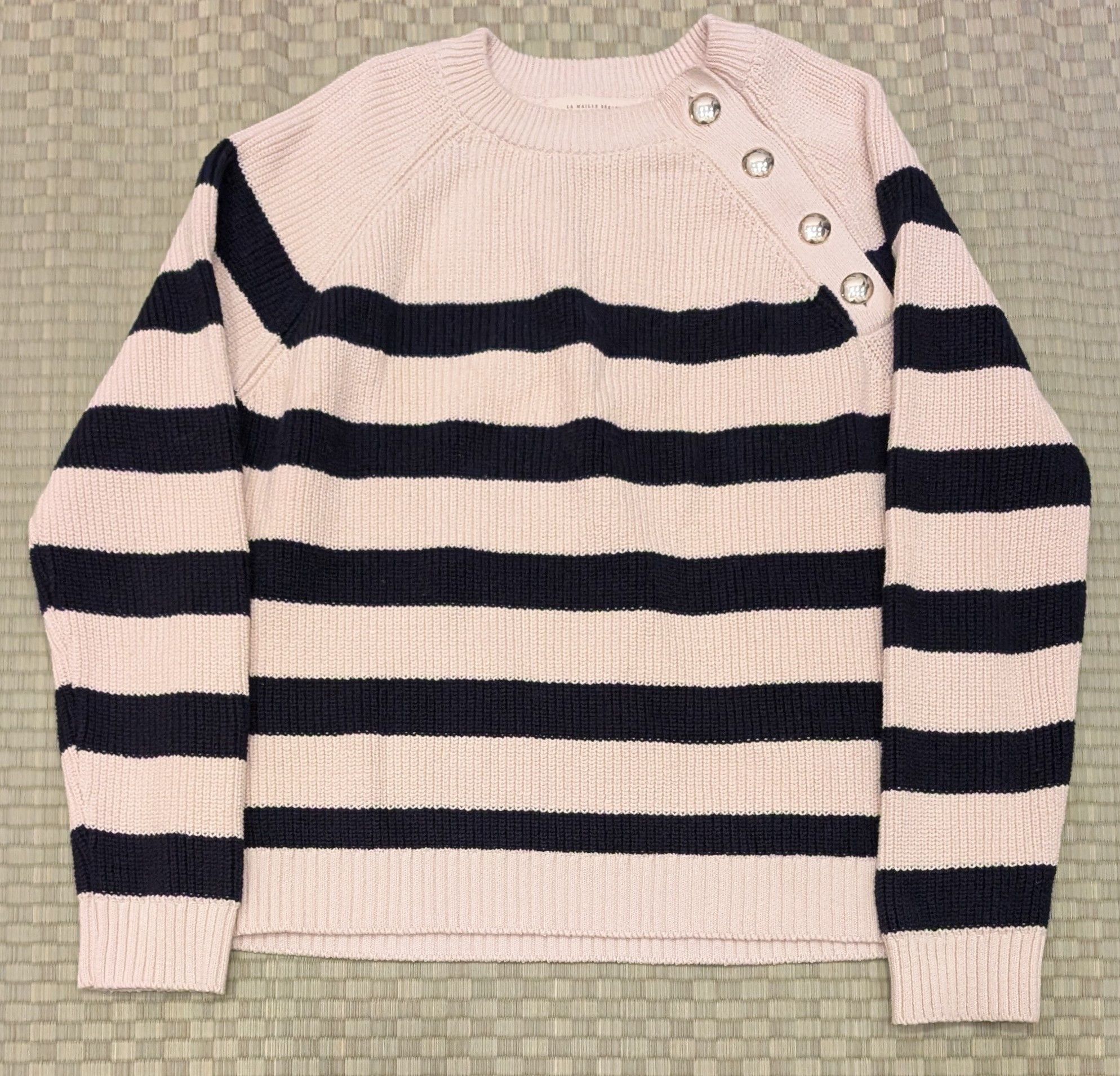 Sezane Sezane Gary Stripe Organic Cotton Knit Jumper Made in Italy Size S / US 4 / IT 40 - 1 Thumbnail