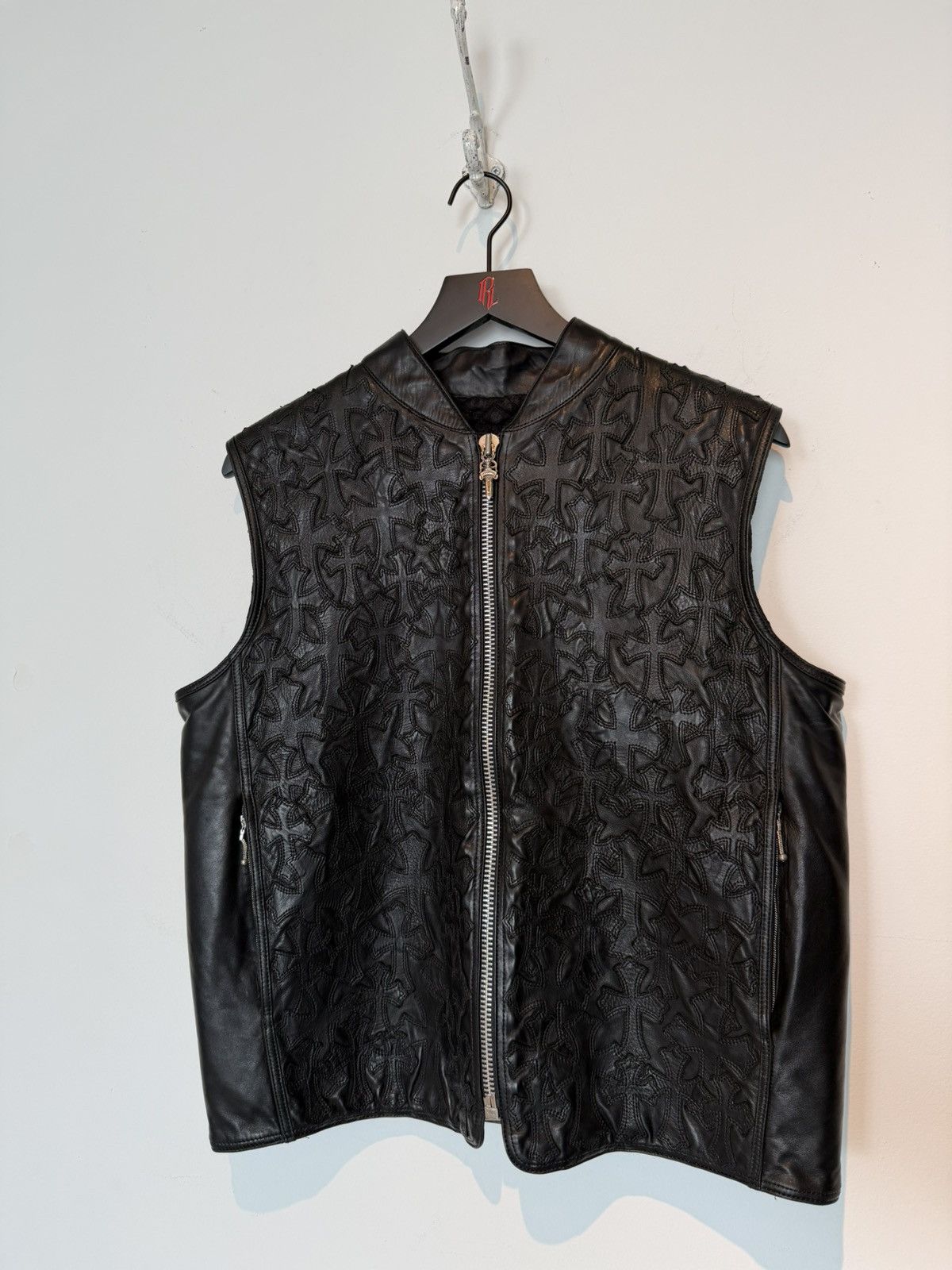 Chrome Hearts LEATHER PATCHED VEST Size US M / EU 48-50 / 2 - 2 Thumbnail