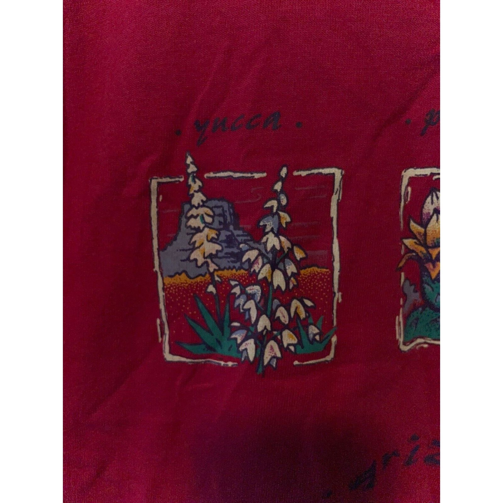 Vintage Womens Vintage Arizona Shirt Prickly Pear Cactus 1990s Size L / US 10 / IT 46 - 2 Thumbnail