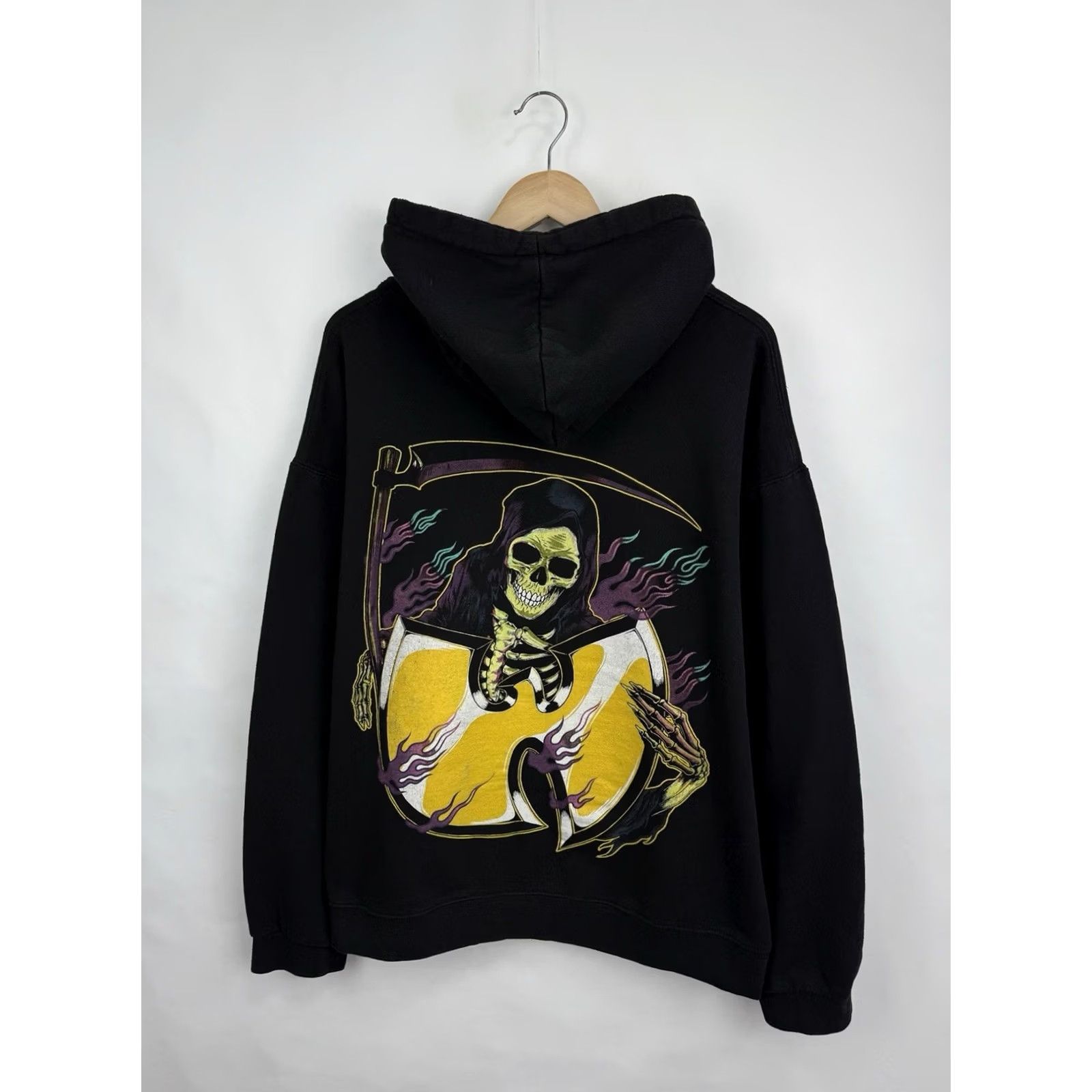 Vintage Y2K Wu Tang Hoodie Skull Hip Hop Rap Grim Reaper L Size Black Size US L / EU 52-54 / 3 - 3 Thumbnail