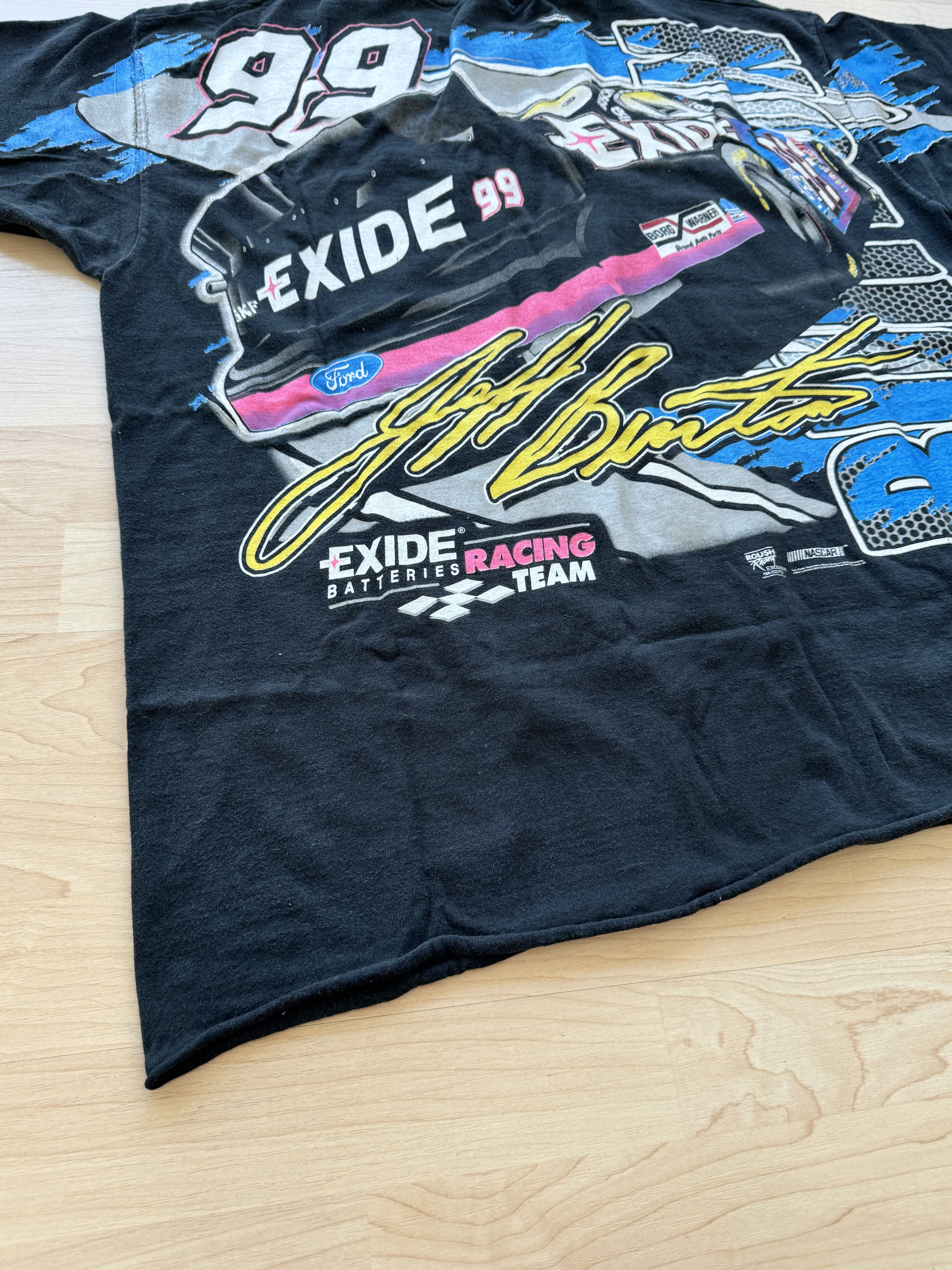 Vintage Nascar All Over Print Shirt Fits Large Roush