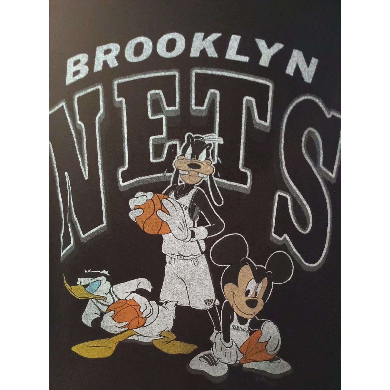 Disney VINTAGE Disney X Junk Food Brooklyn Nets NBA Basketball T-shirt Men L Black Shirt Nets Disney Mens L Size US L / EU 52-54 / 3 - 2 Thumbnail