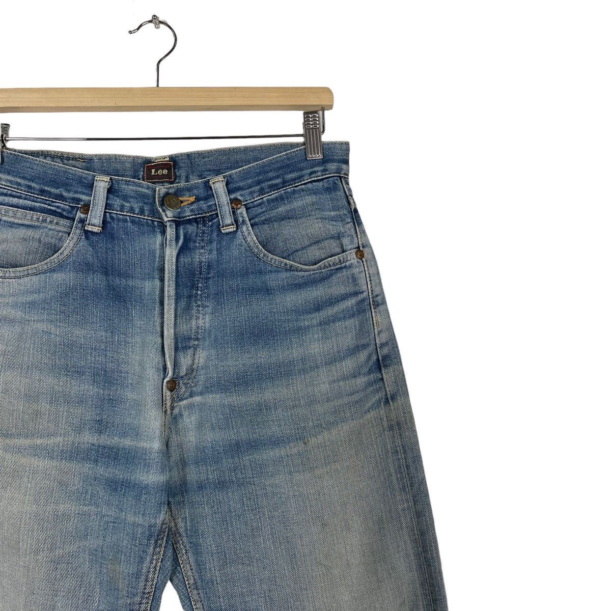 Japanese Brand × Lee × Vintage Vintage Union Made Lee Ripped Denim Jeans Button Fly Size US 30 / EU 46 - 5 Thumbnail