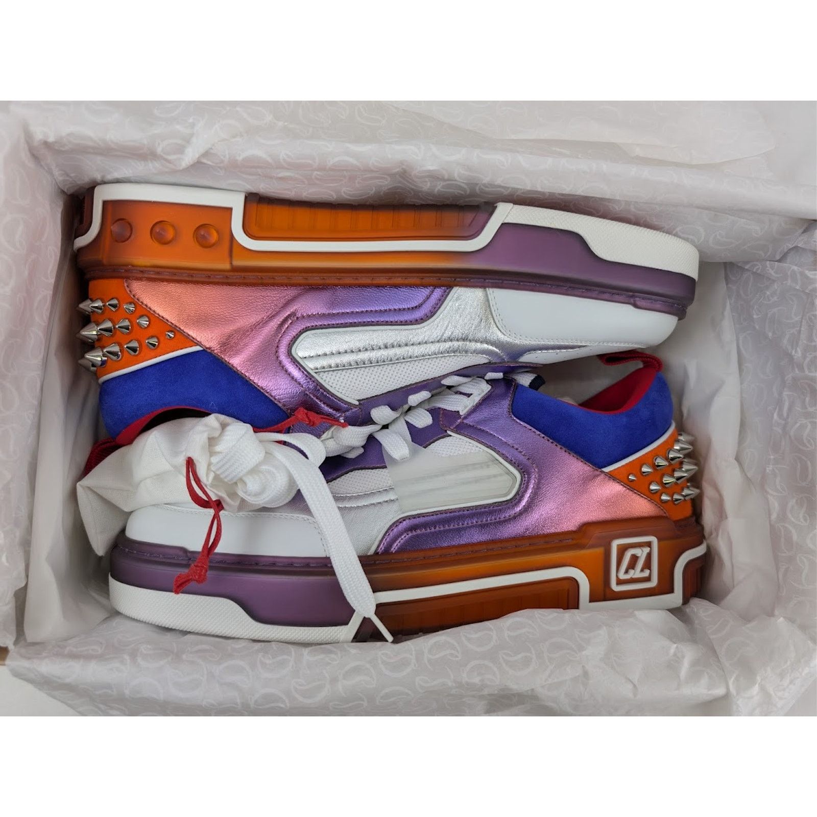 Christian Louboutin o1rshd1 Astro Loubi Flat Sneakers in Multicolor Size US 11 / EU 44 - 22 Thumbnail