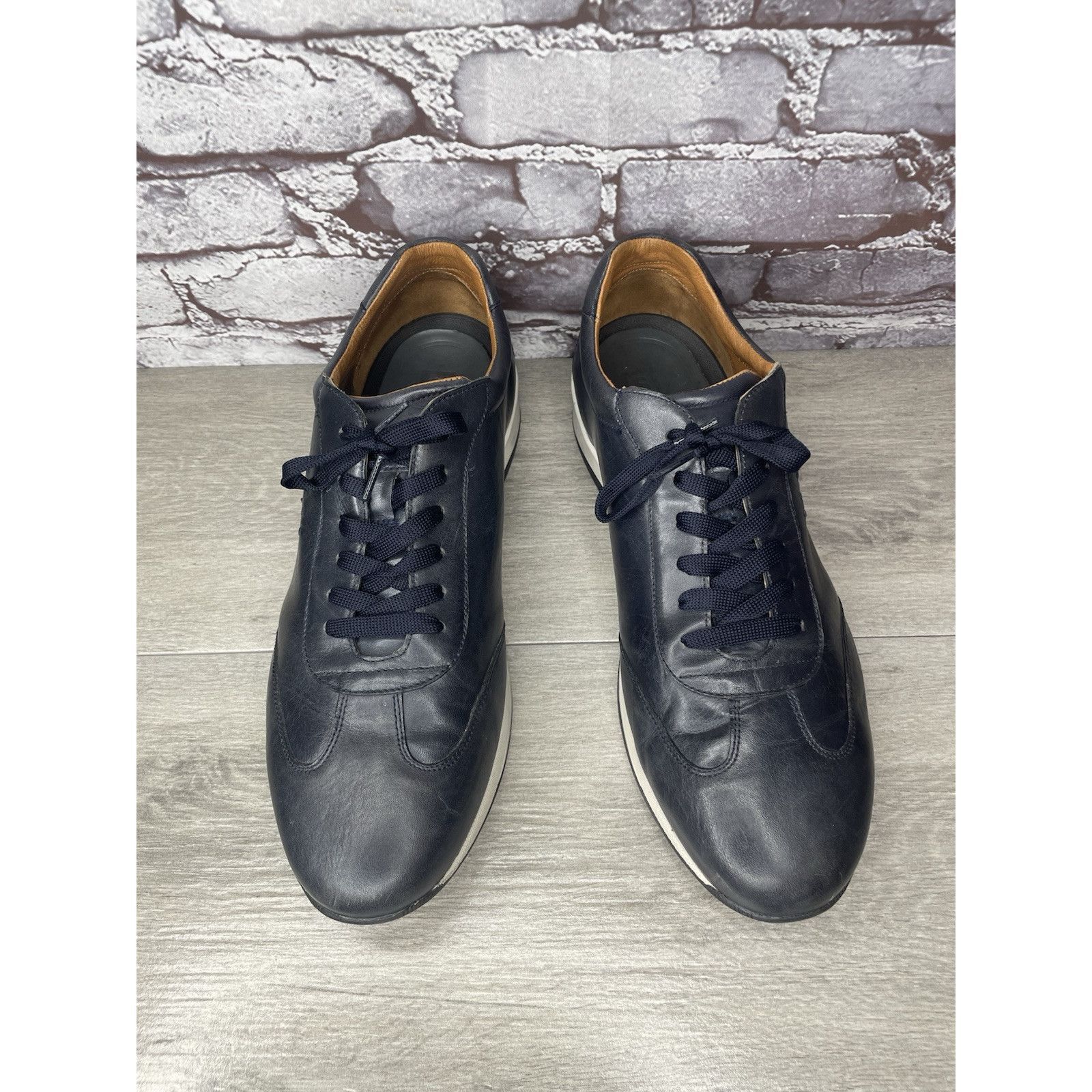 Other SABATTER Navy Blue Leather Bicycle Toe Casual Sneakers Shoes Size US 13 / EU 46 - 1 Thumbnail