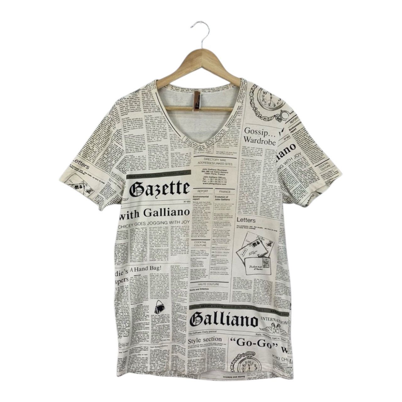 John Galliano Magazine/ Newspaper Design Tshirt