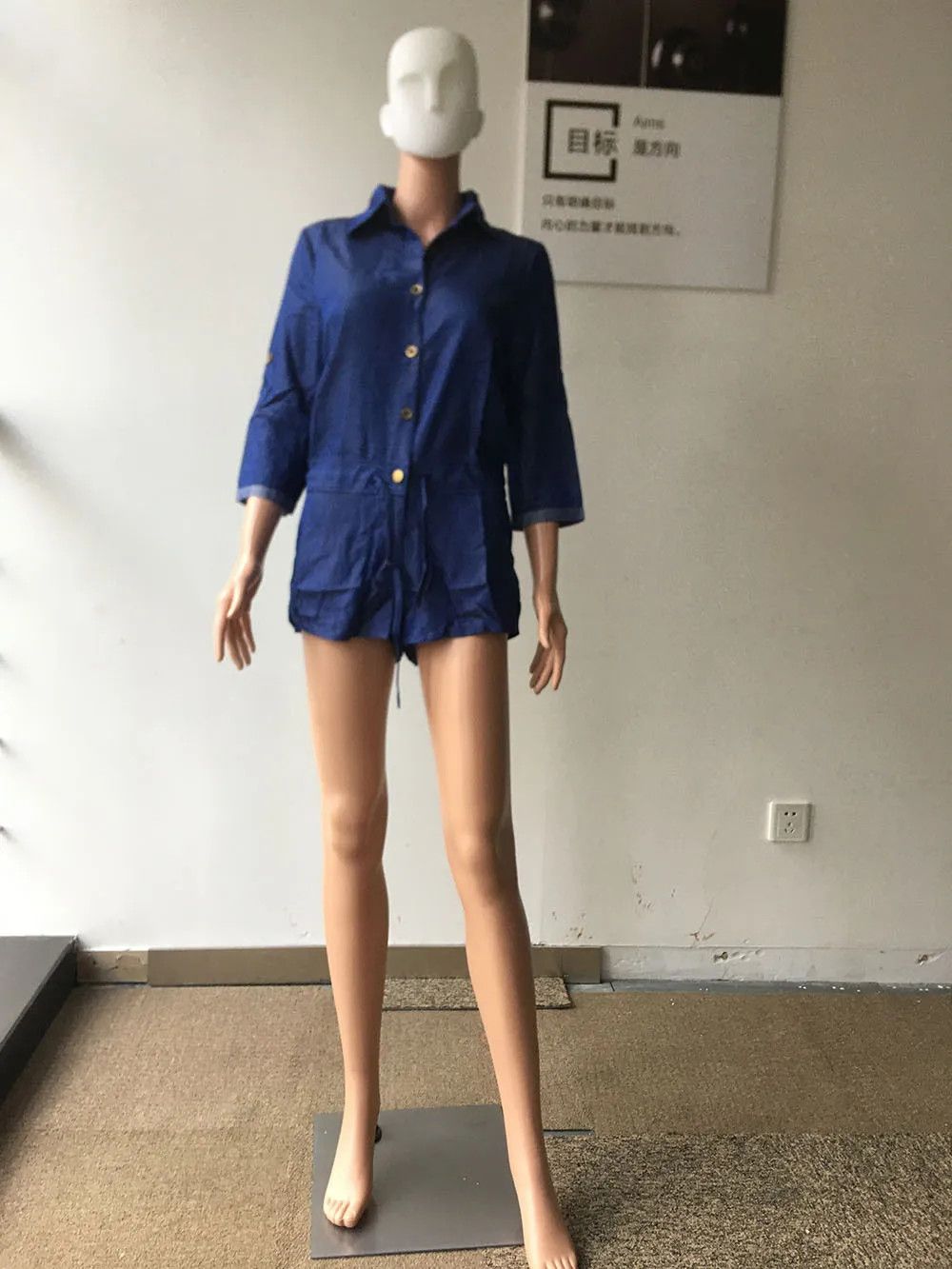 Other Sleeveless Baggy Denim Shorts Jumpsuit Oversized Jeans Size XL / US 12-14 / IT 48-50 - 5 Thumbnail