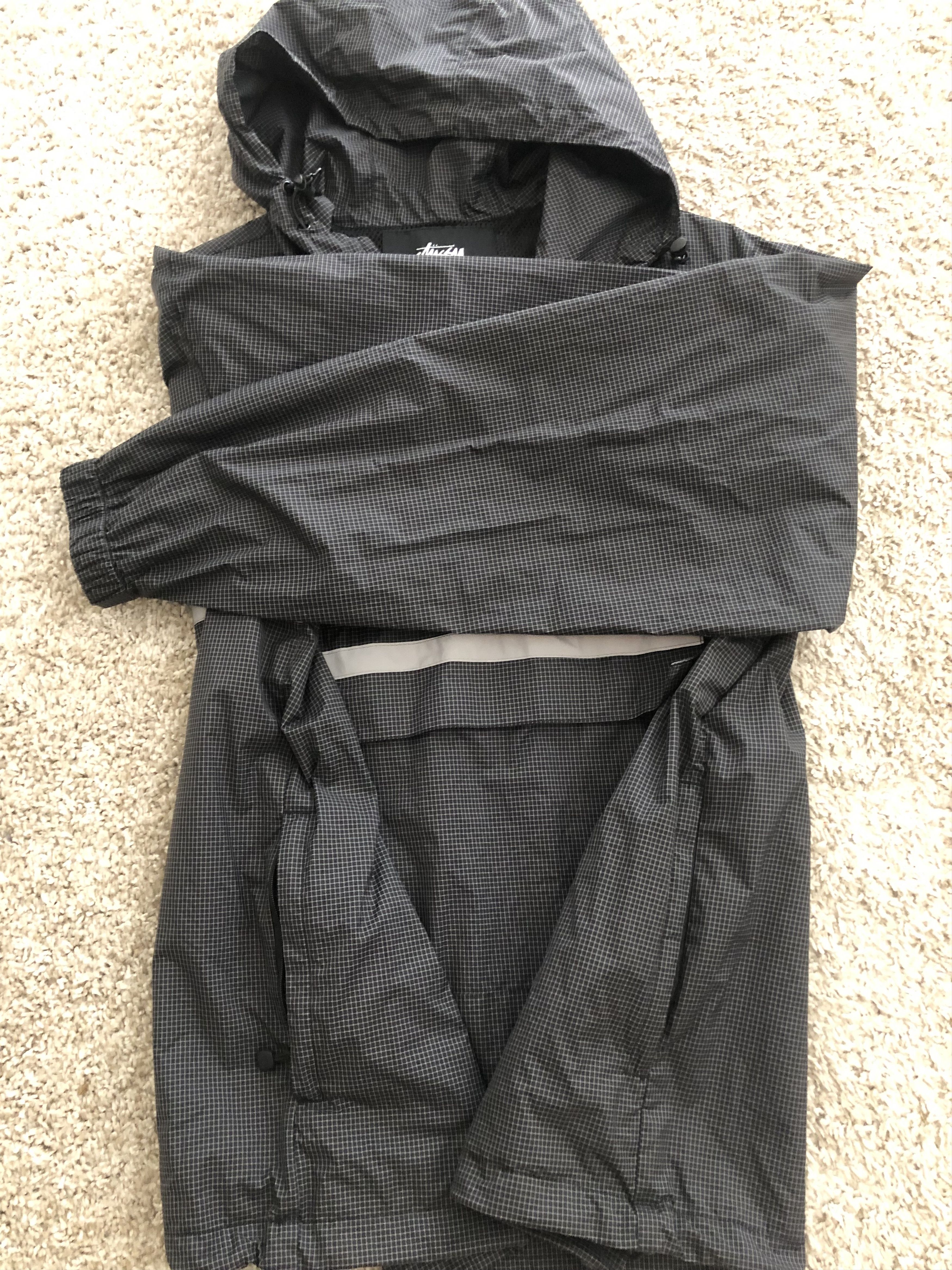 Stussy Windbreaker - 1/2 Zip Hooded Pullover Black Nylon Jacket Size US M / EU 48-50 / 2 - 5 Thumbnail