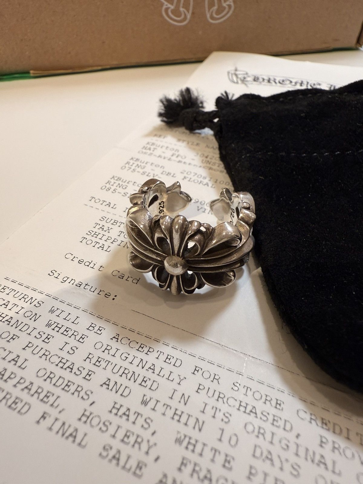 Chrome Hearts Chrome hearts double floral sz 7.5 Size ONE SIZE - 1 Thumbnail
