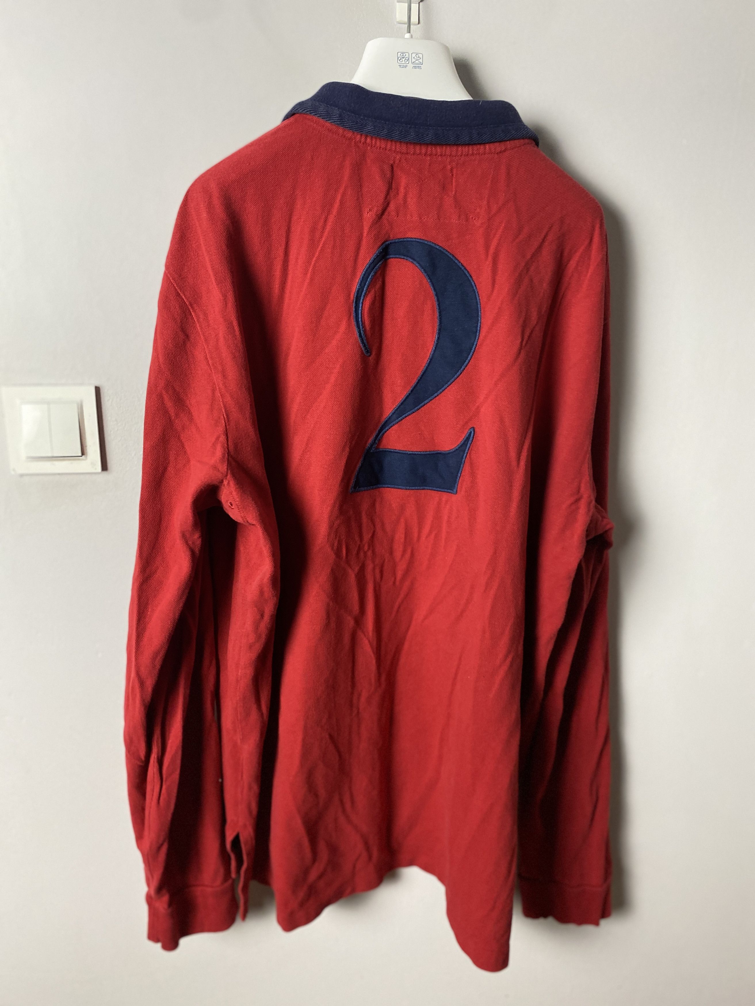 Polo Ralph Lauren × Vintage Polo Ralph Lauren polo long sleeve t-shirt big pony rugby Size US XXL / EU 58 / 5 - 5 Thumbnail