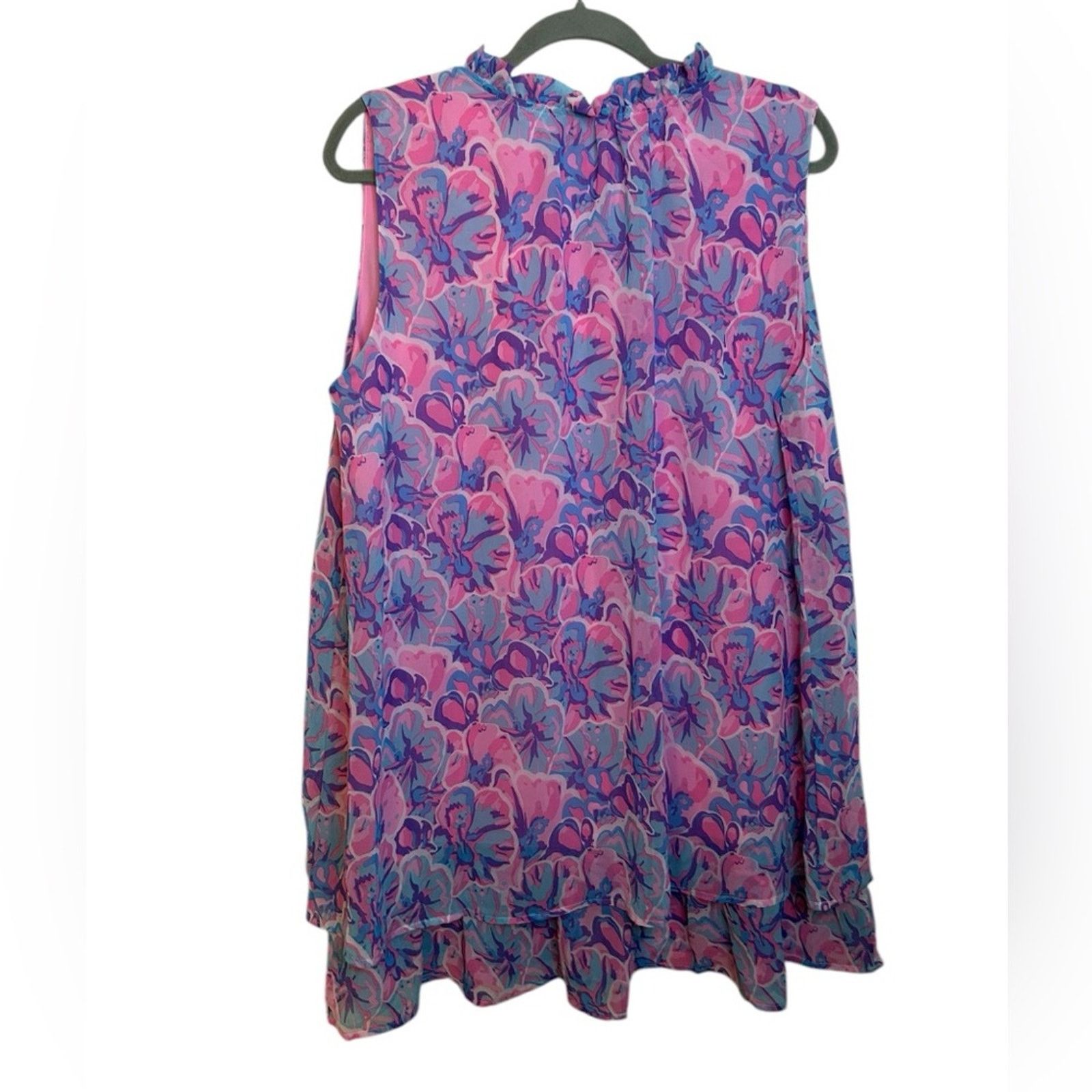 Other Simply Southern Sleeveless Floral Ruffle Mini Dress Size L / US 10 / IT 46 - 2 Thumbnail