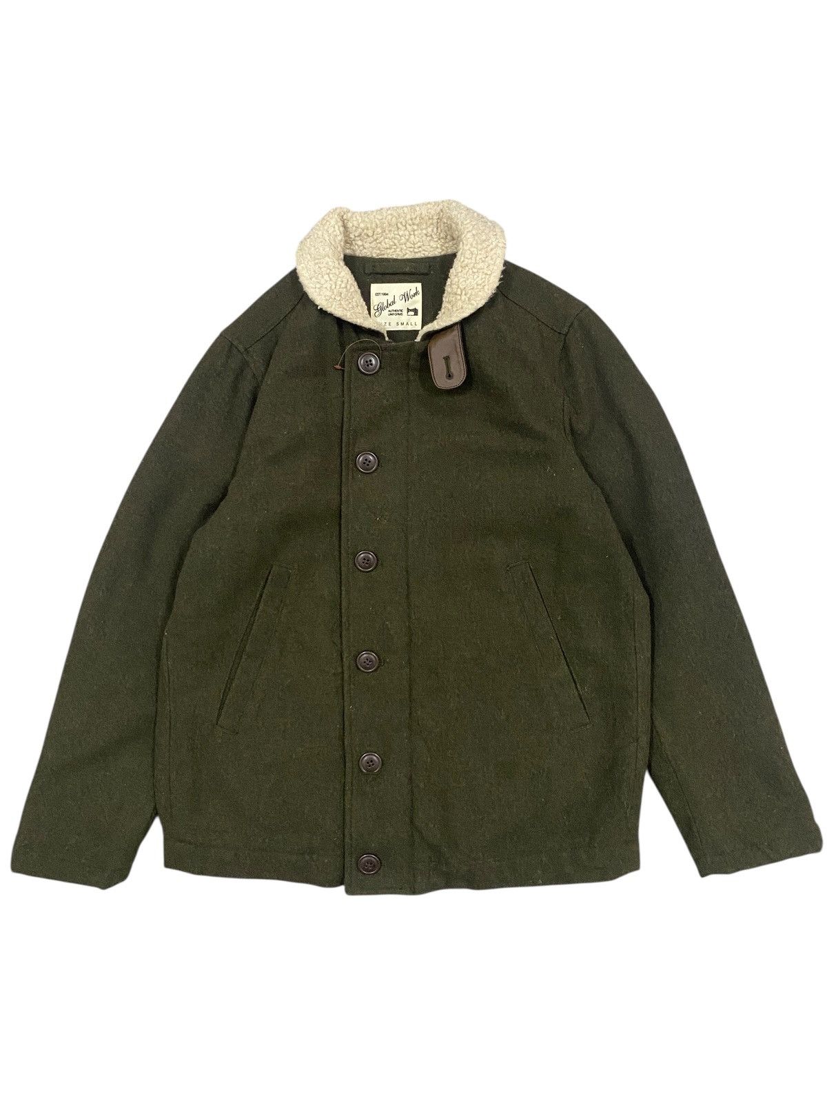 Global Work Vtg Global Work Wool Jacket L Green Size US S / EU 44-46 / 1 - 1 Thumbnail