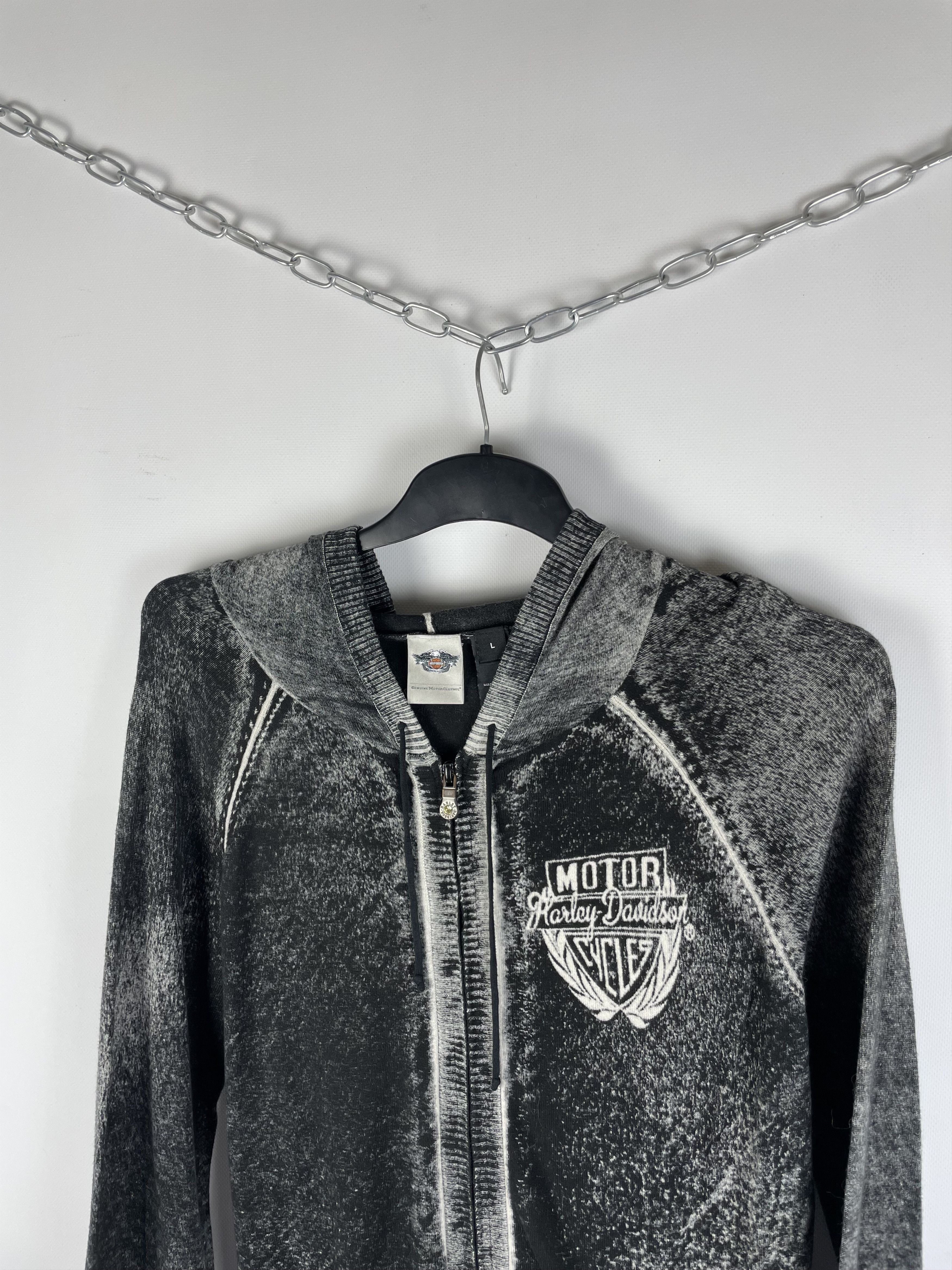 Harley Davidson Vintage Harley Davidson Zip Hoodies Motorcycle Size L / US 10 / IT 46 - 3 Thumbnail