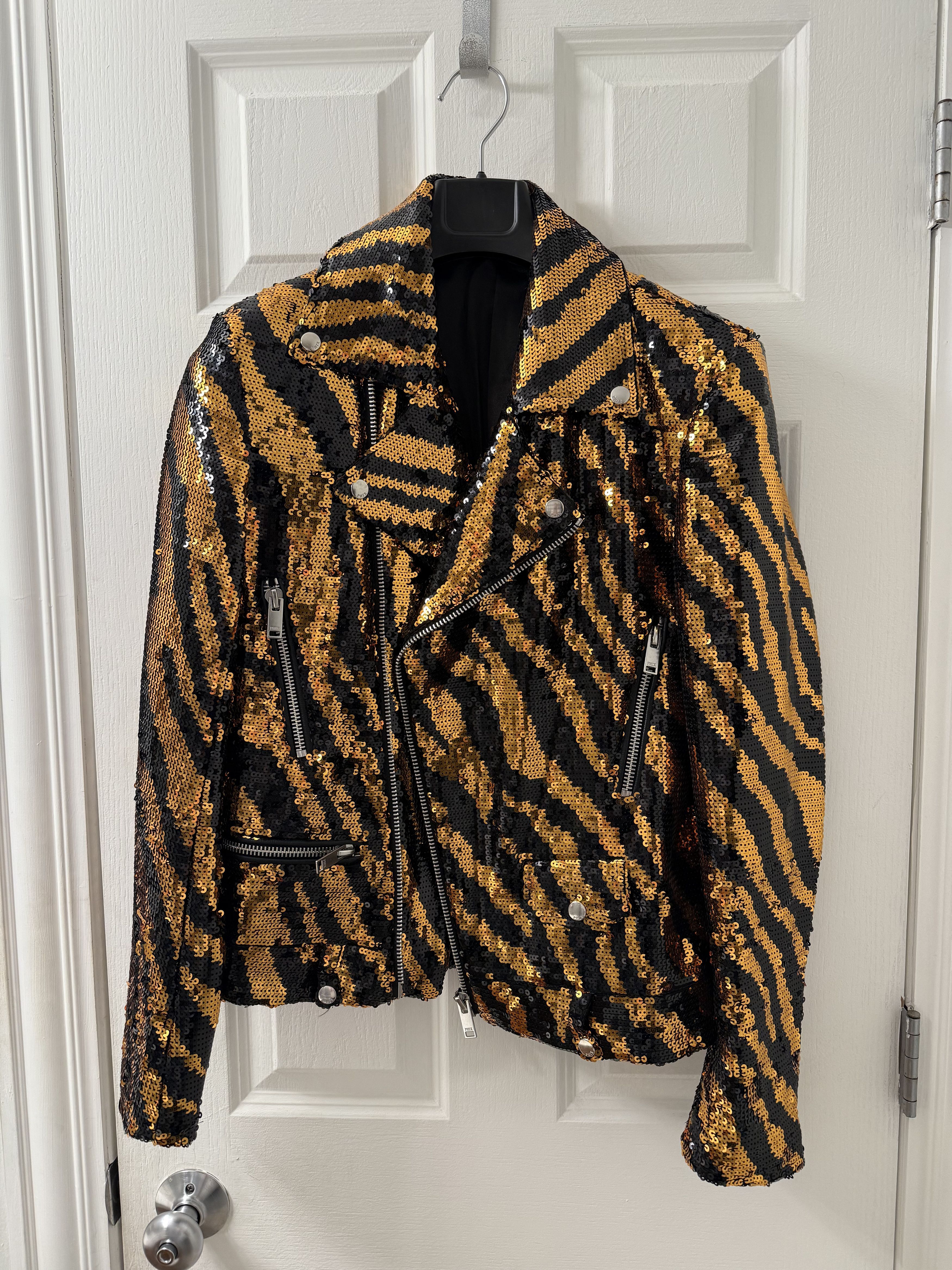 Phix Clothing Phix Lorenzo Sequin Biker Jacket – Tiger Print Size US XS / EU 42 / 0 - 2 Thumbnail