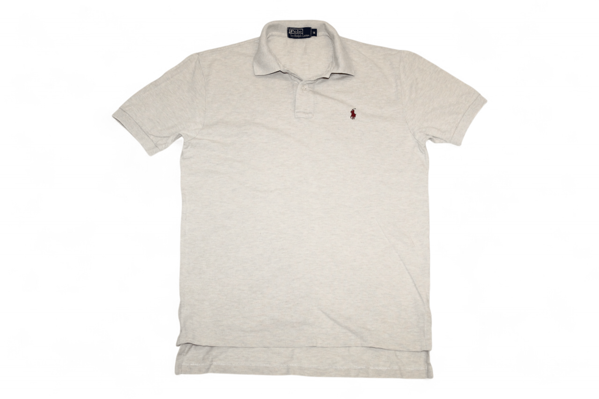 Polo Ralph Lauren VTG Polo Ralph Lauren Custom Fit Ecru Melange Baggy Shirt Size US M / EU 48-50 / 2 - 1 Thumbnail